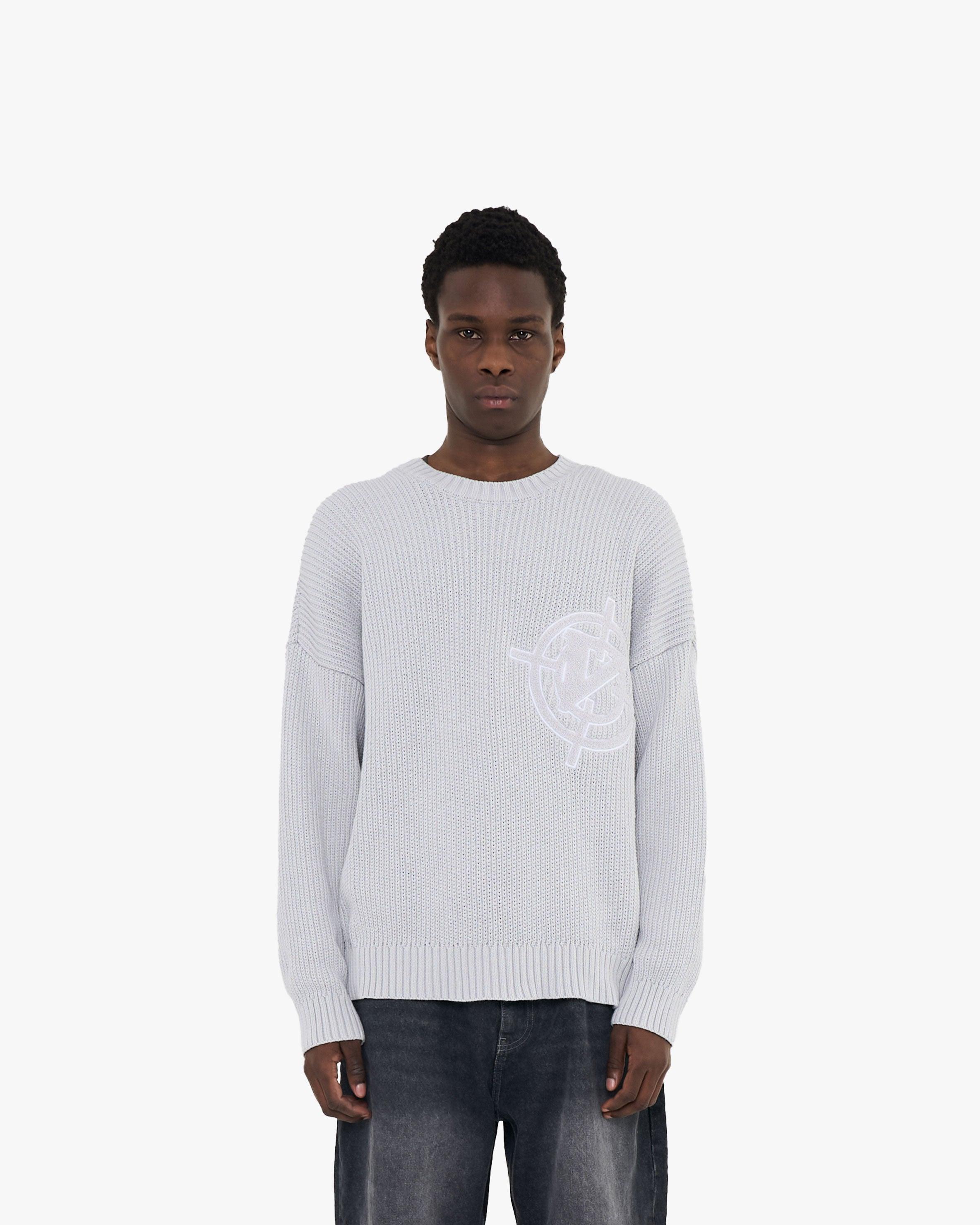V-LOGO KNITWEAR LIGHT GREY