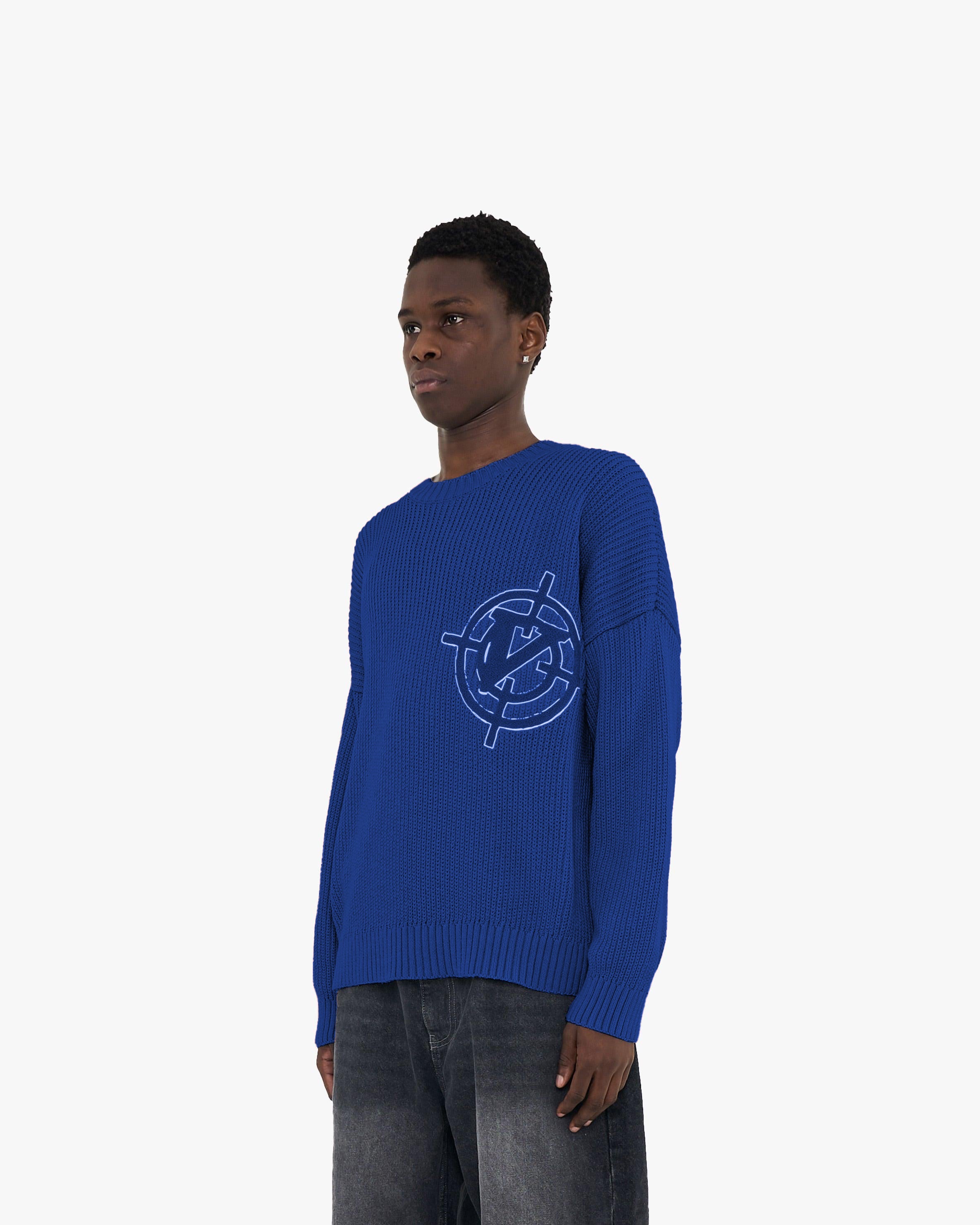 V-LOGO KNITWEAR ROYAL BLUE