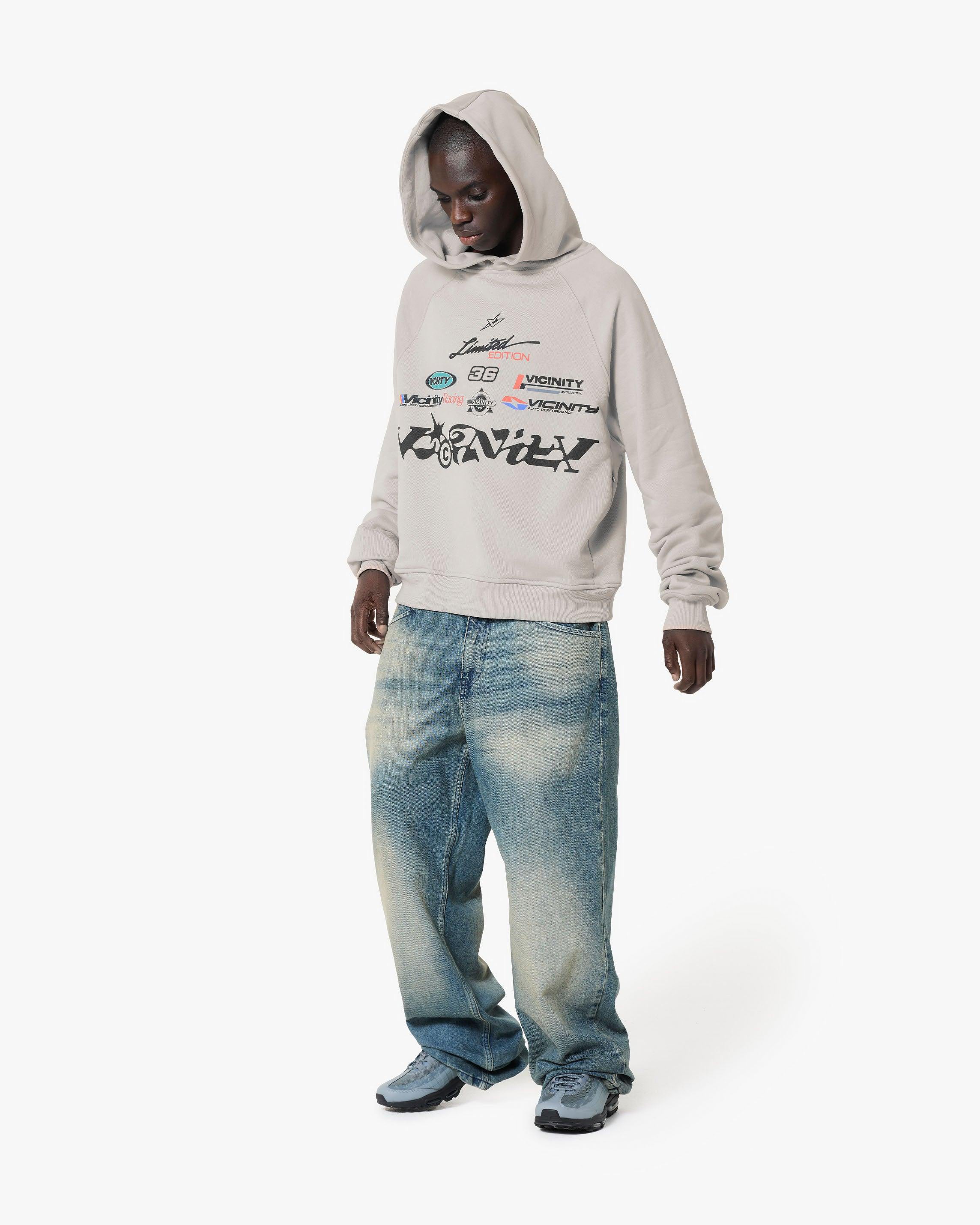 RACING LOGOS HOODIE GREY