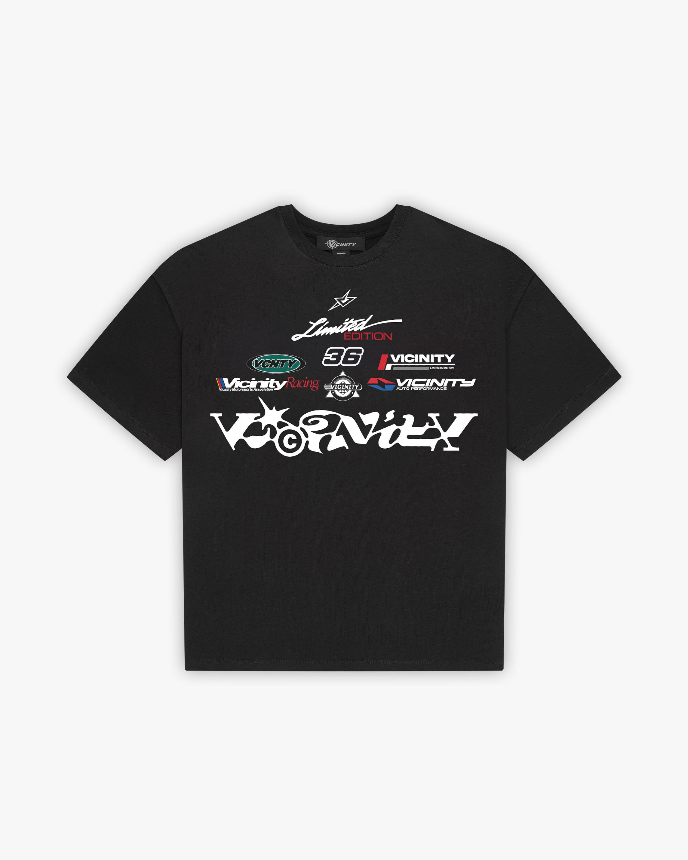 RACING LOGOS TEE BLACK