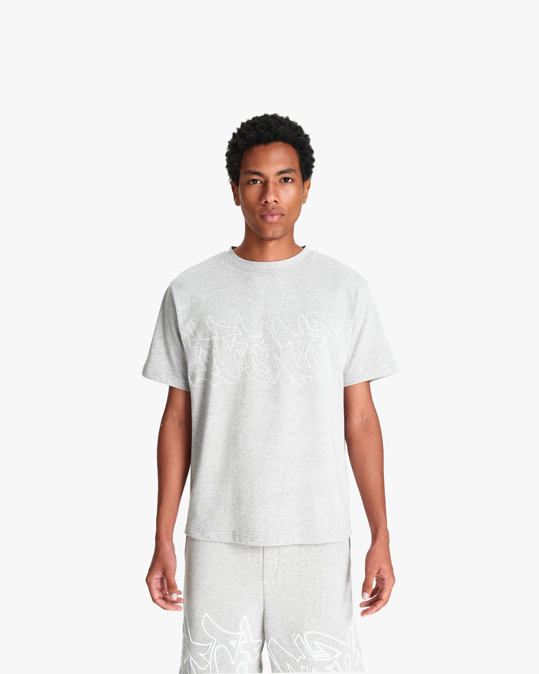 GRAFFITI TEE GREY MELANGE