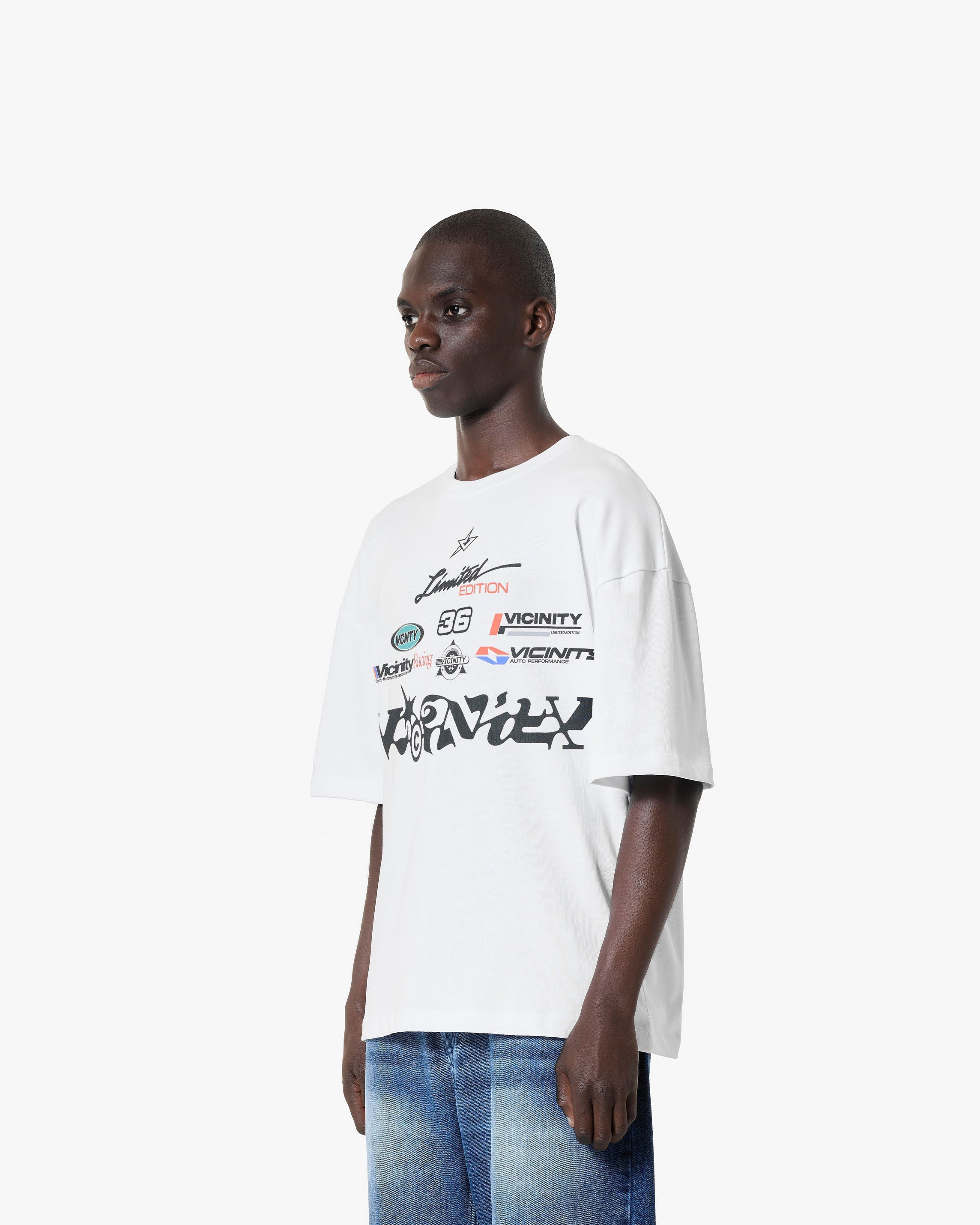RACING LOGOS TEE WHITE