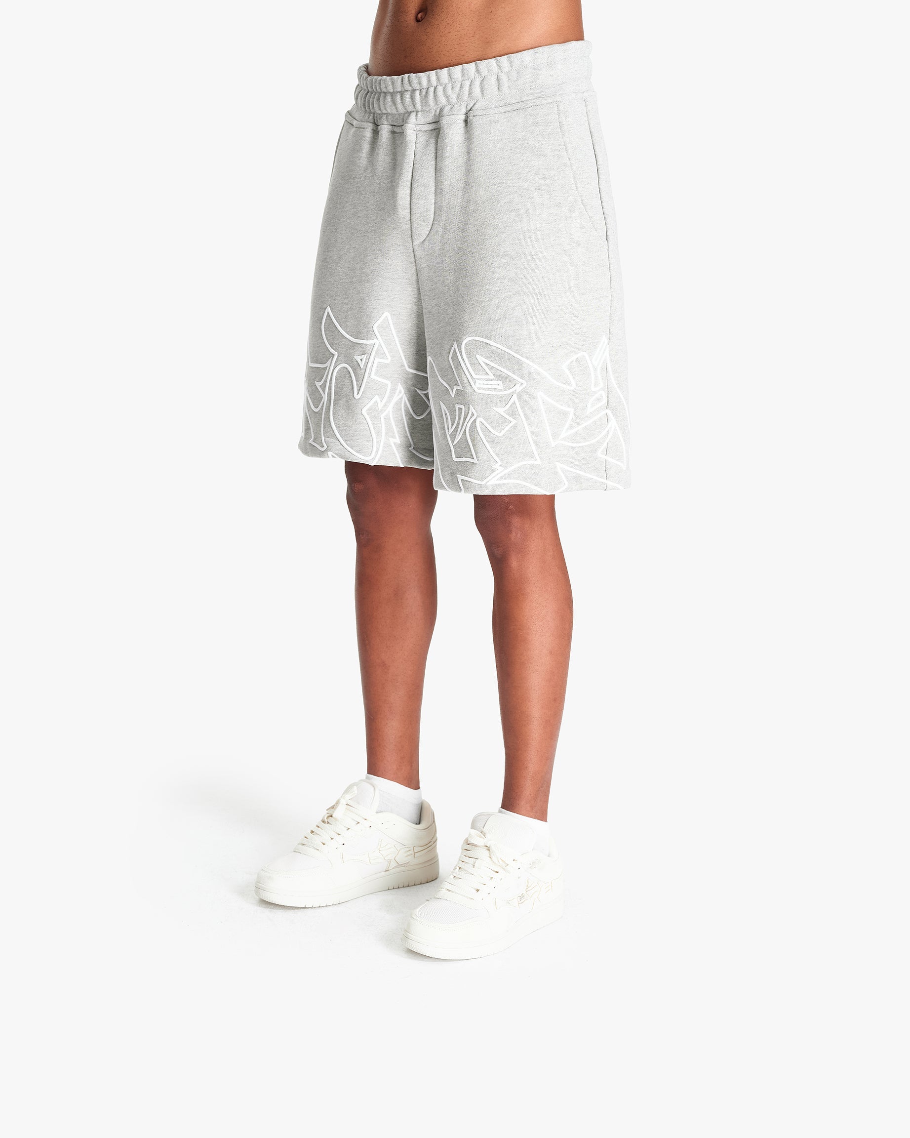 GRAFFITI SHORTS GREY MELANGE