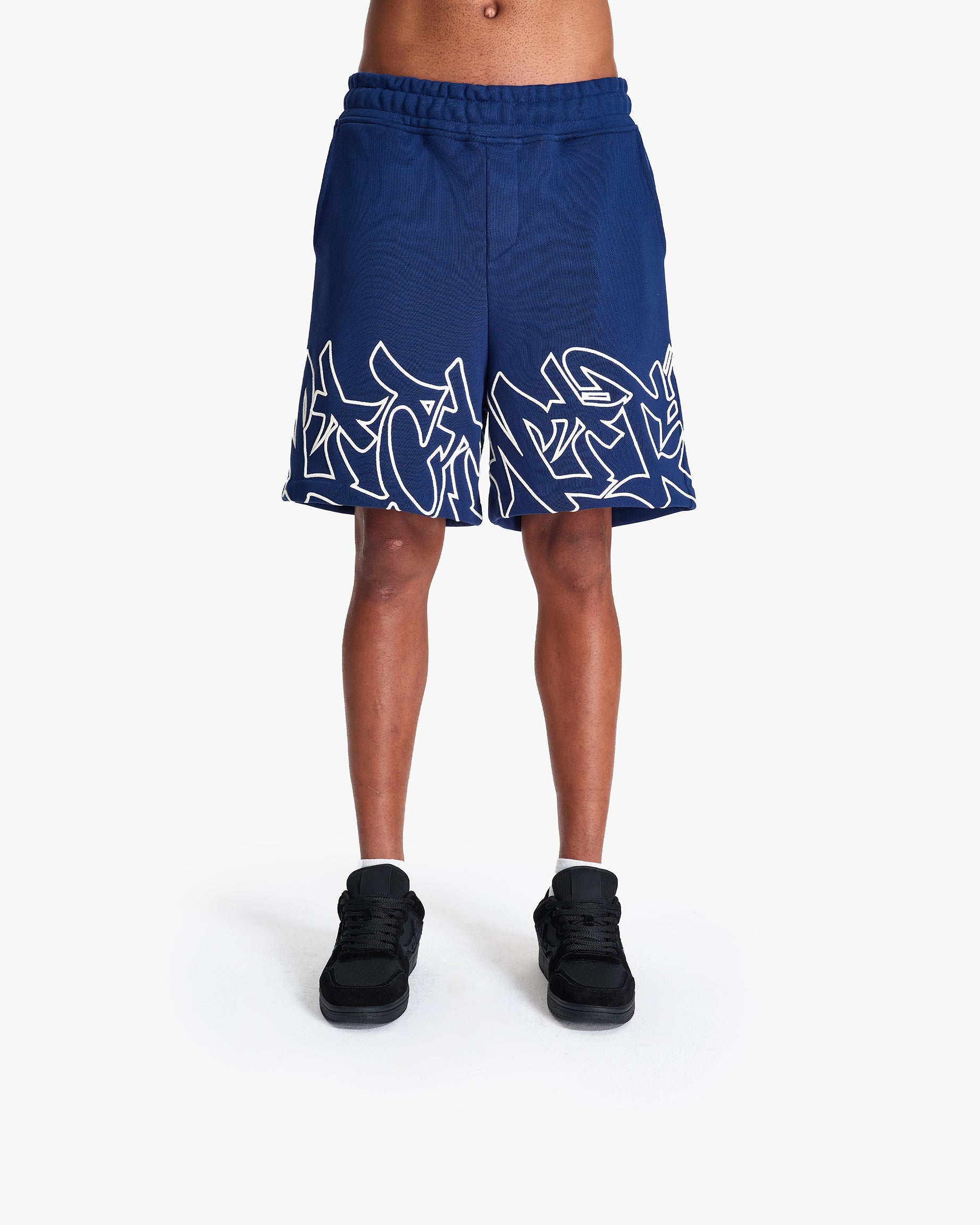 GRAFFITI SHORTS BLUE
