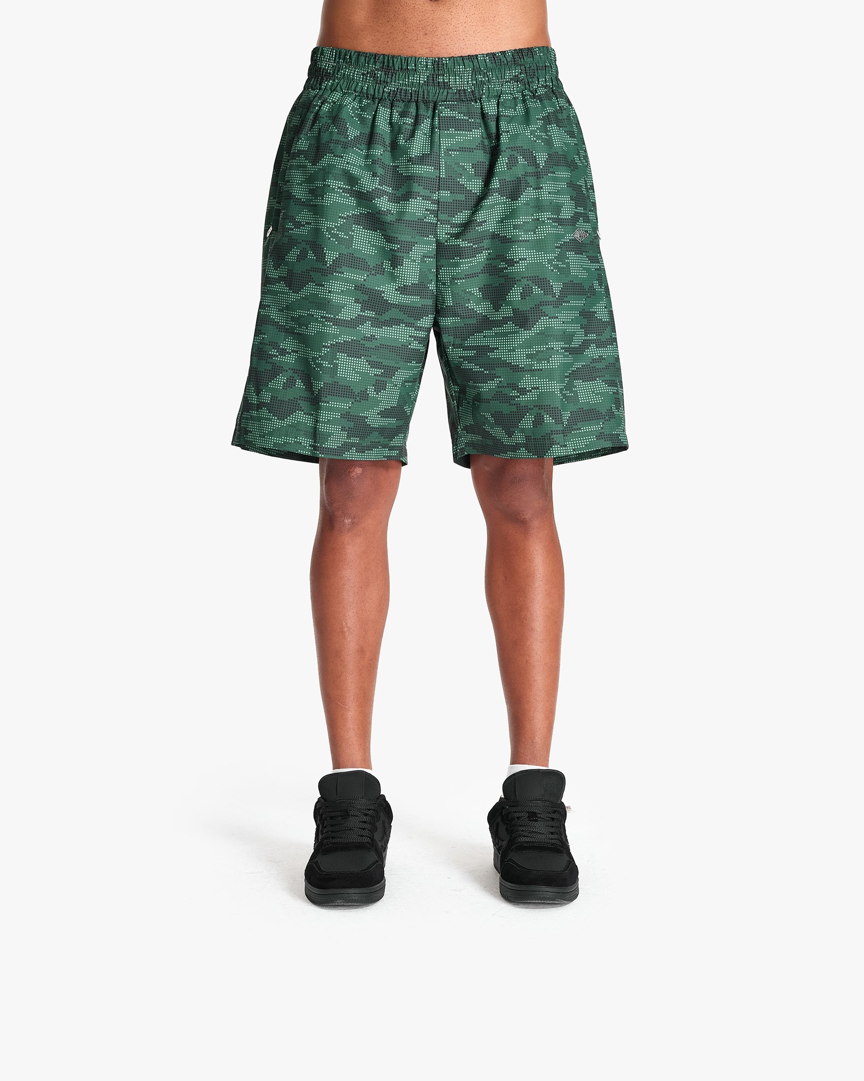 TRACK SHORTS DOTTED CAMO GREEN