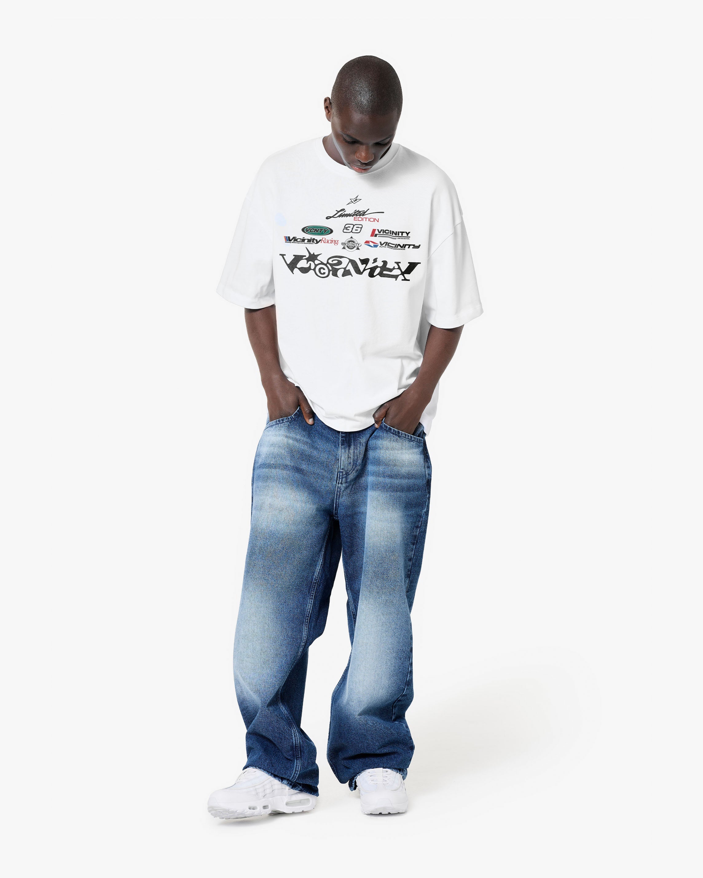 RACING LOGOS TEE WHITE
