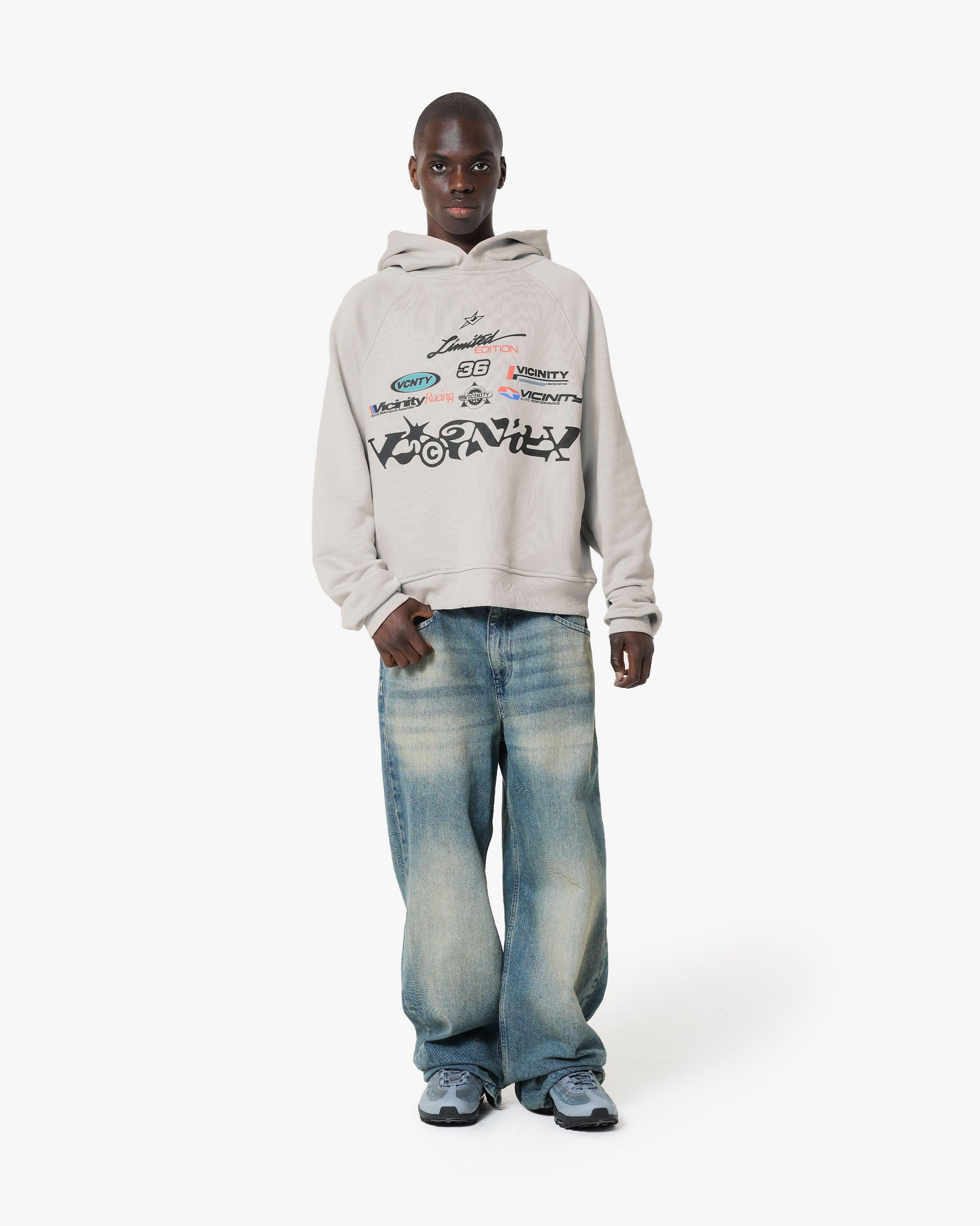 RACING LOGOS HOODIE GREY