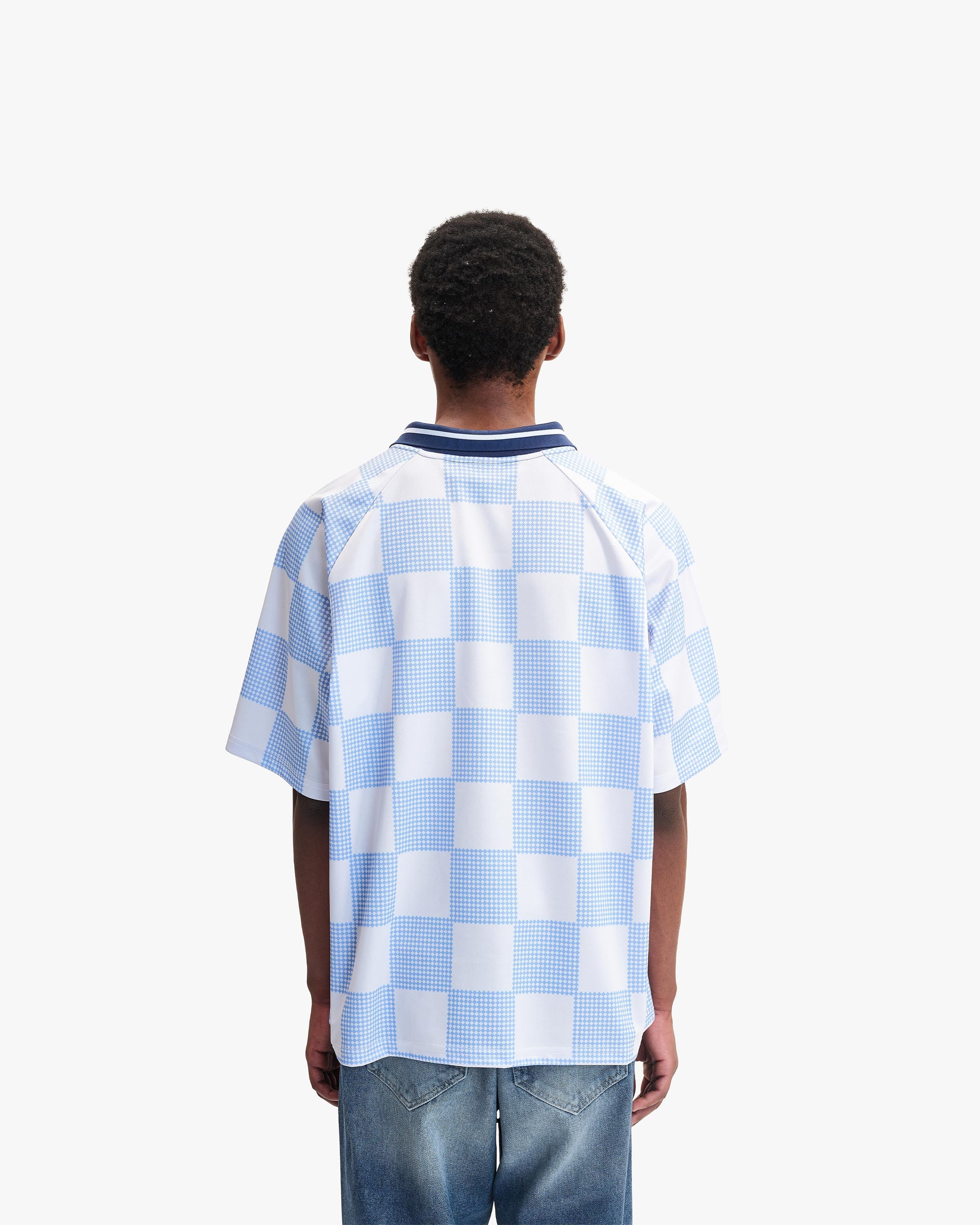 CARO CHECKER JERSEY BLUE/WHITE