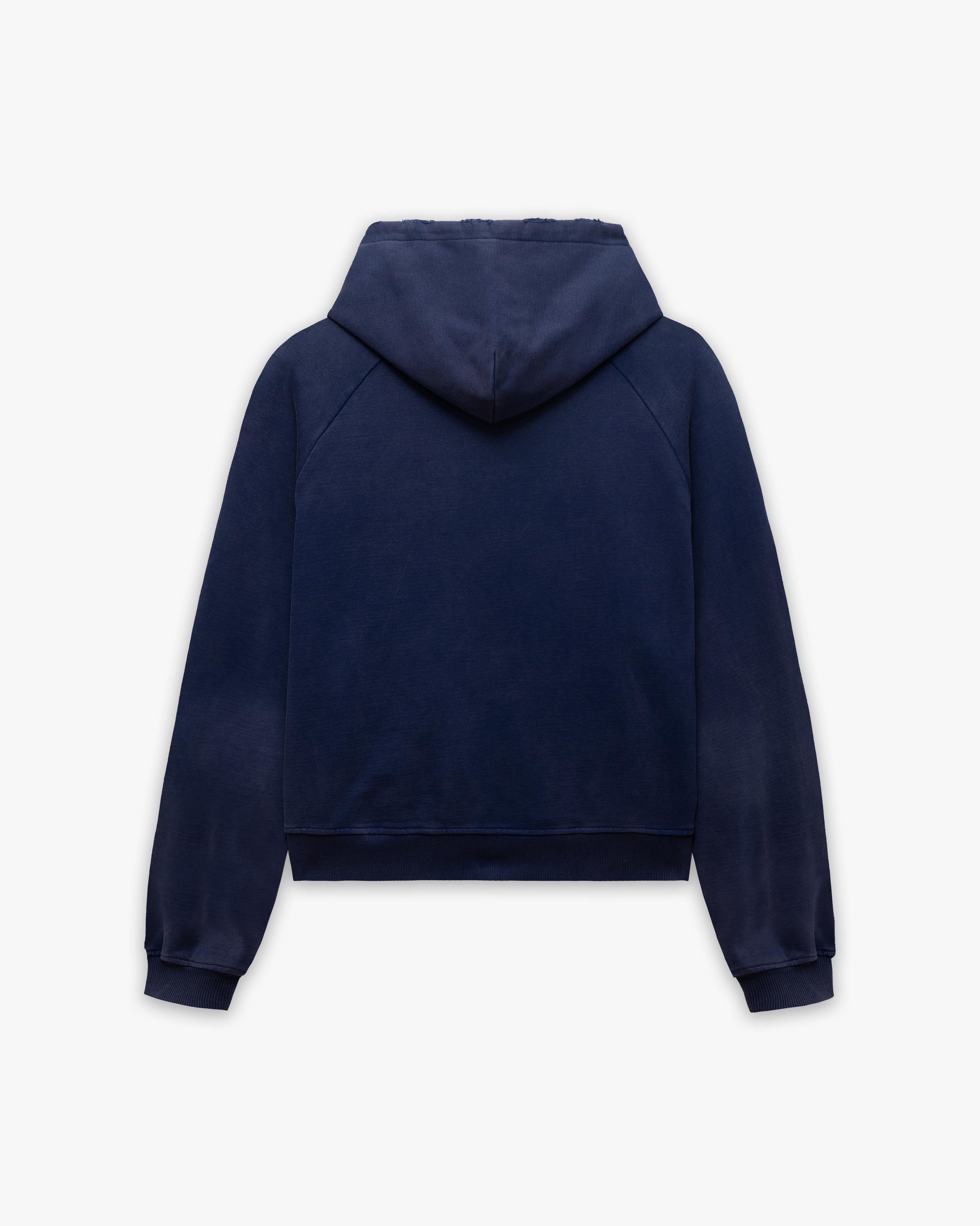 PASSPORT HOODIE WASHED BLUE