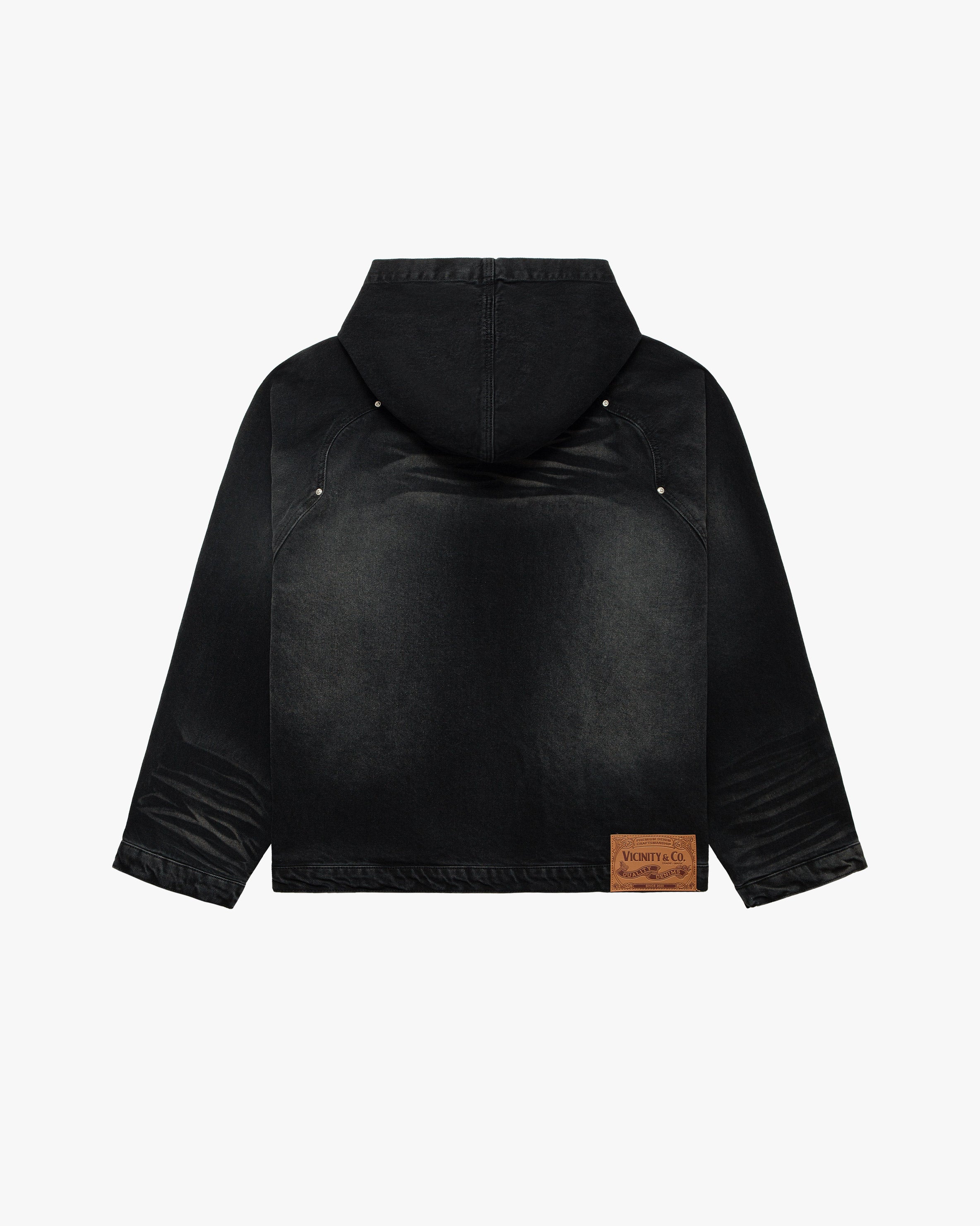 WILD SOUTH DENIM HOODIE COAL