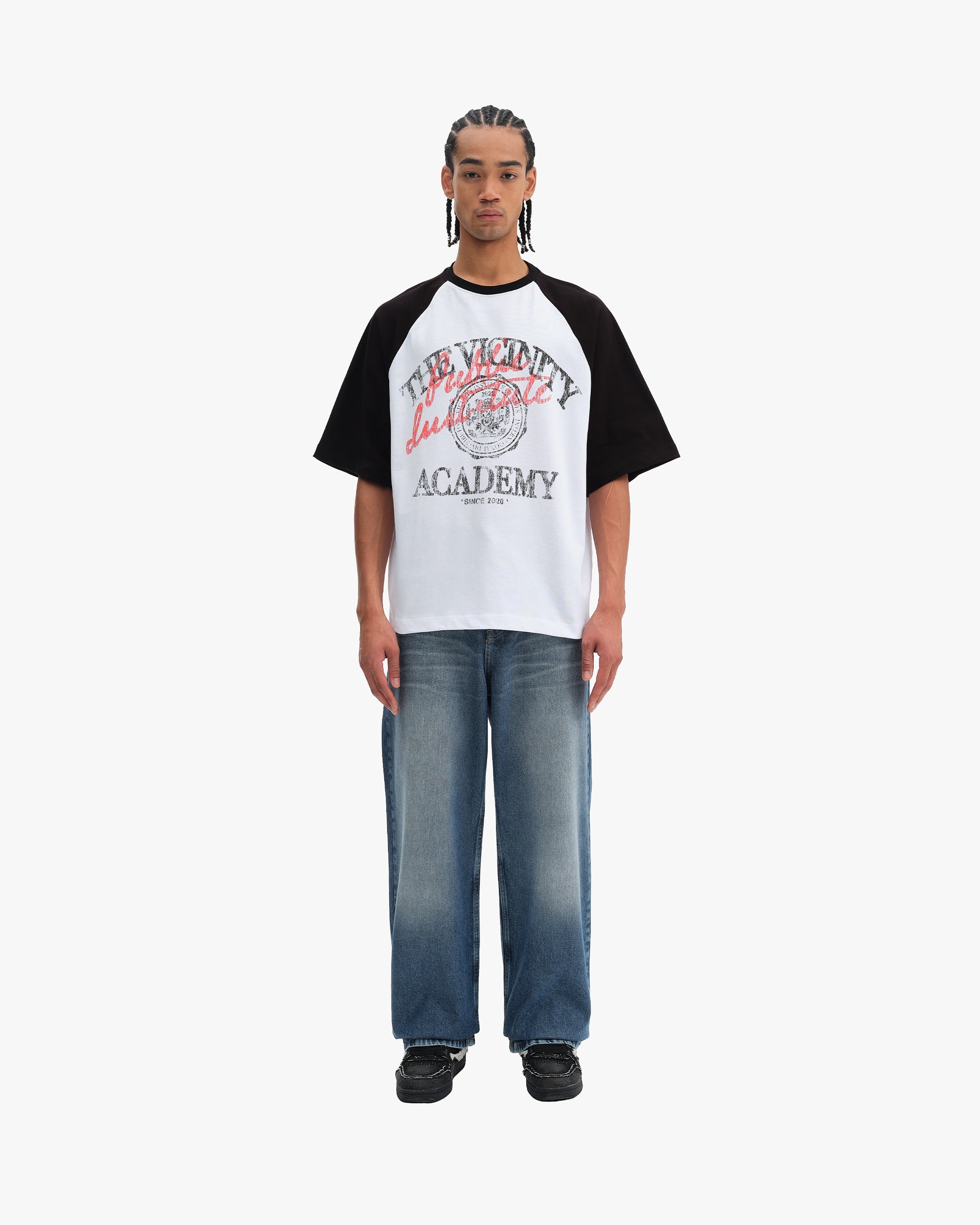 BICOLOR PUBLIC INSTITUTE TEE BLACK/WHITE