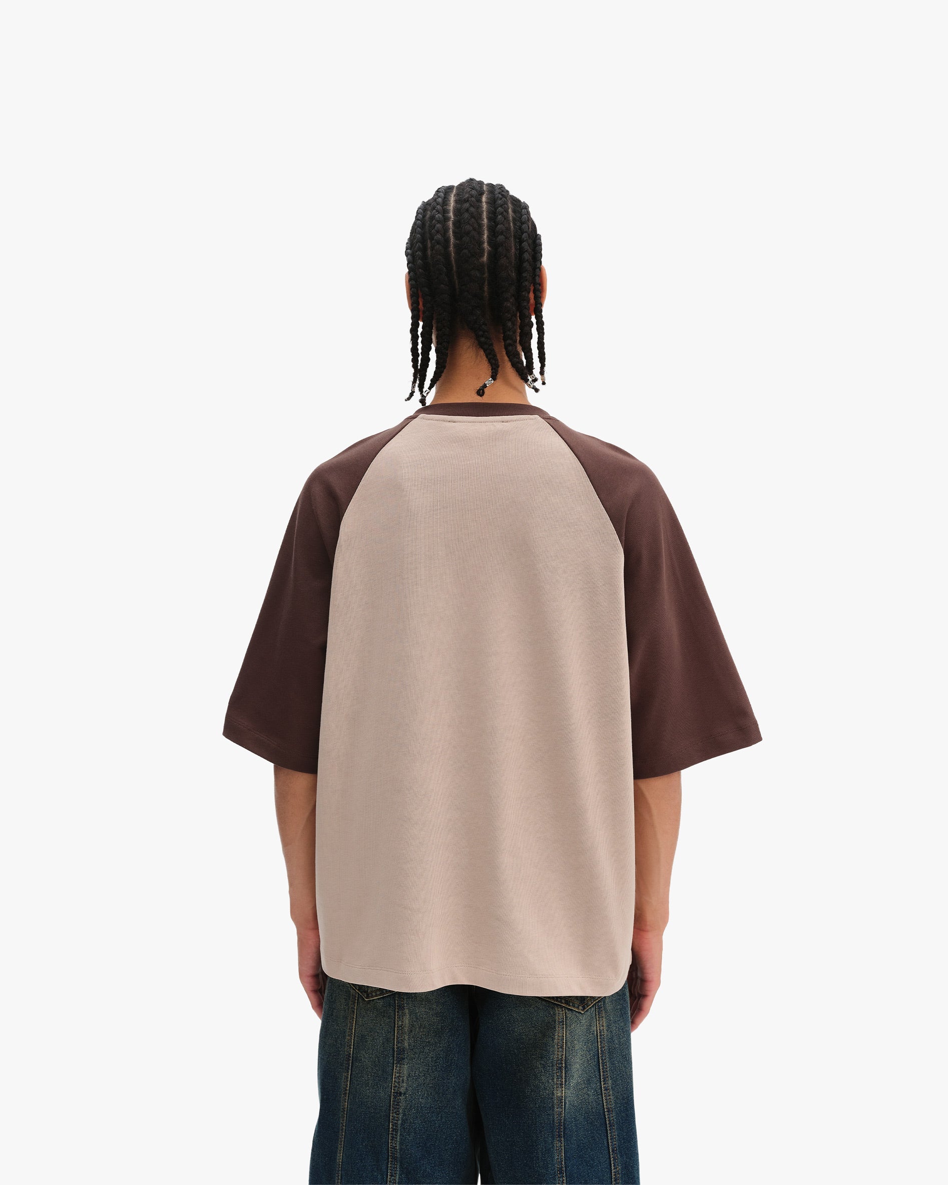 BICOLOR PUBLIC INSTITUTE TEE BROWN/CREAM