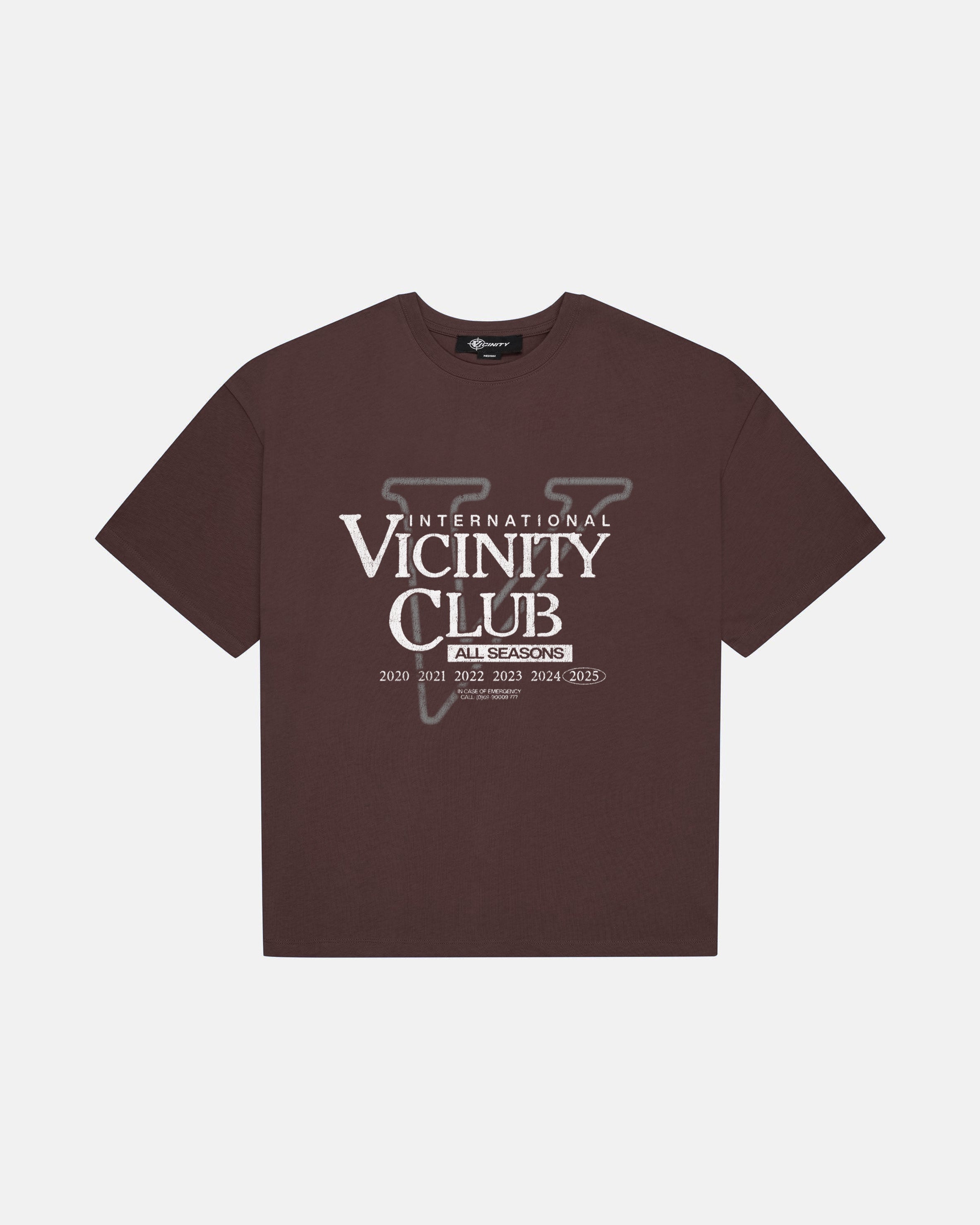 VICINITY CLUB TEE BROWN