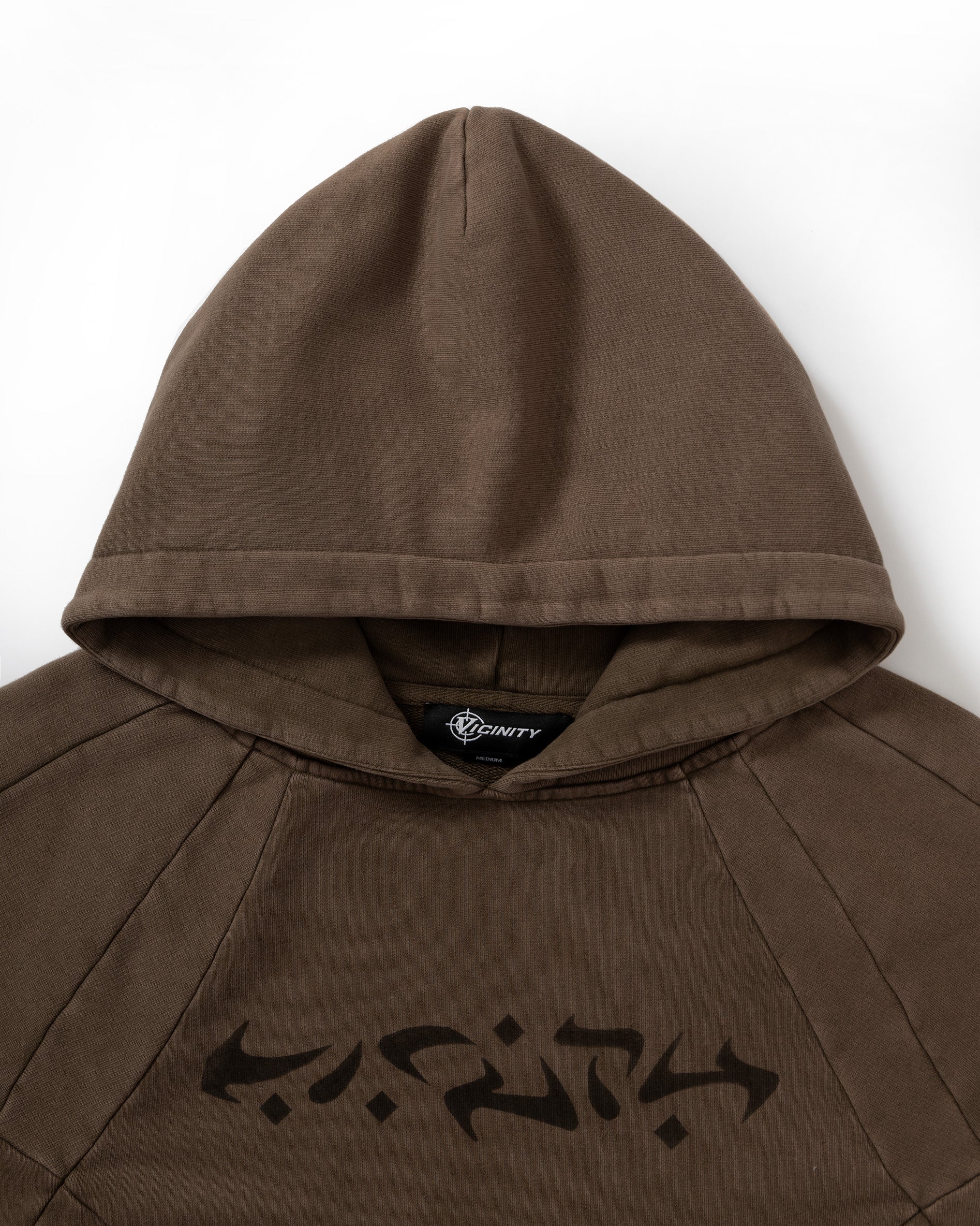 ACID WASHED HOODIE BROWN
