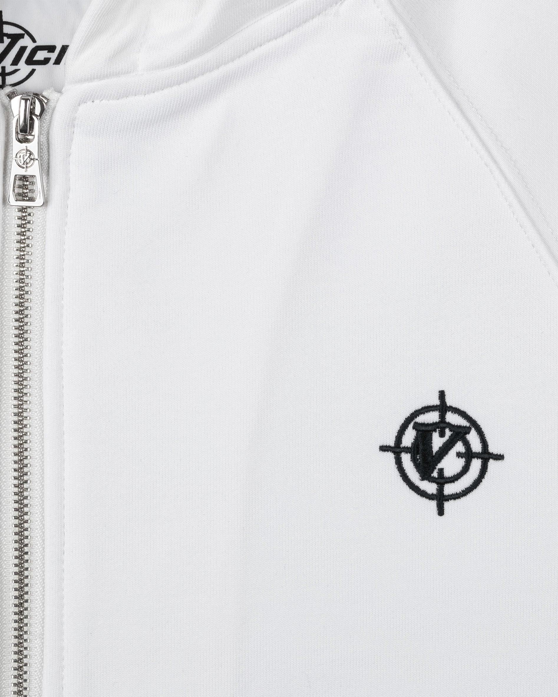 INSIDE OUT ZIP HOODIE WHITE