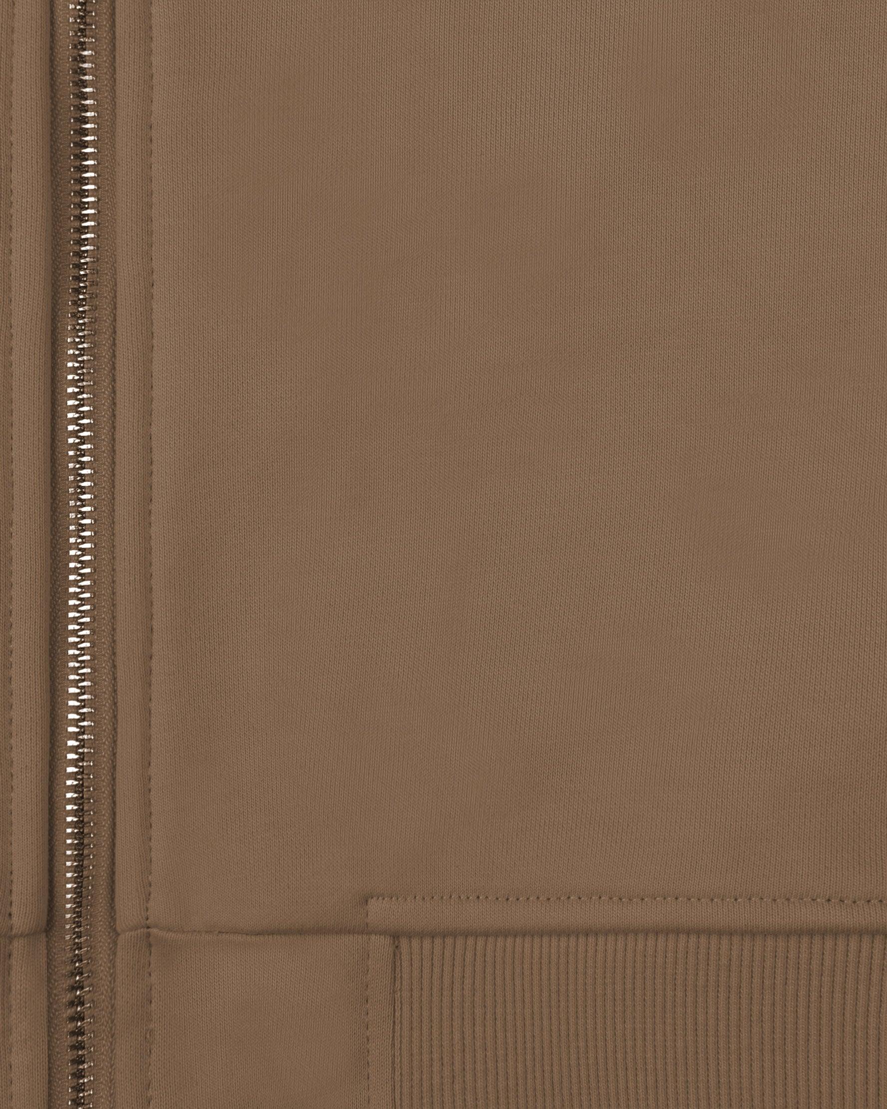 INSIDE OUT ZIP HOODIE CHOCOLATE BROWN