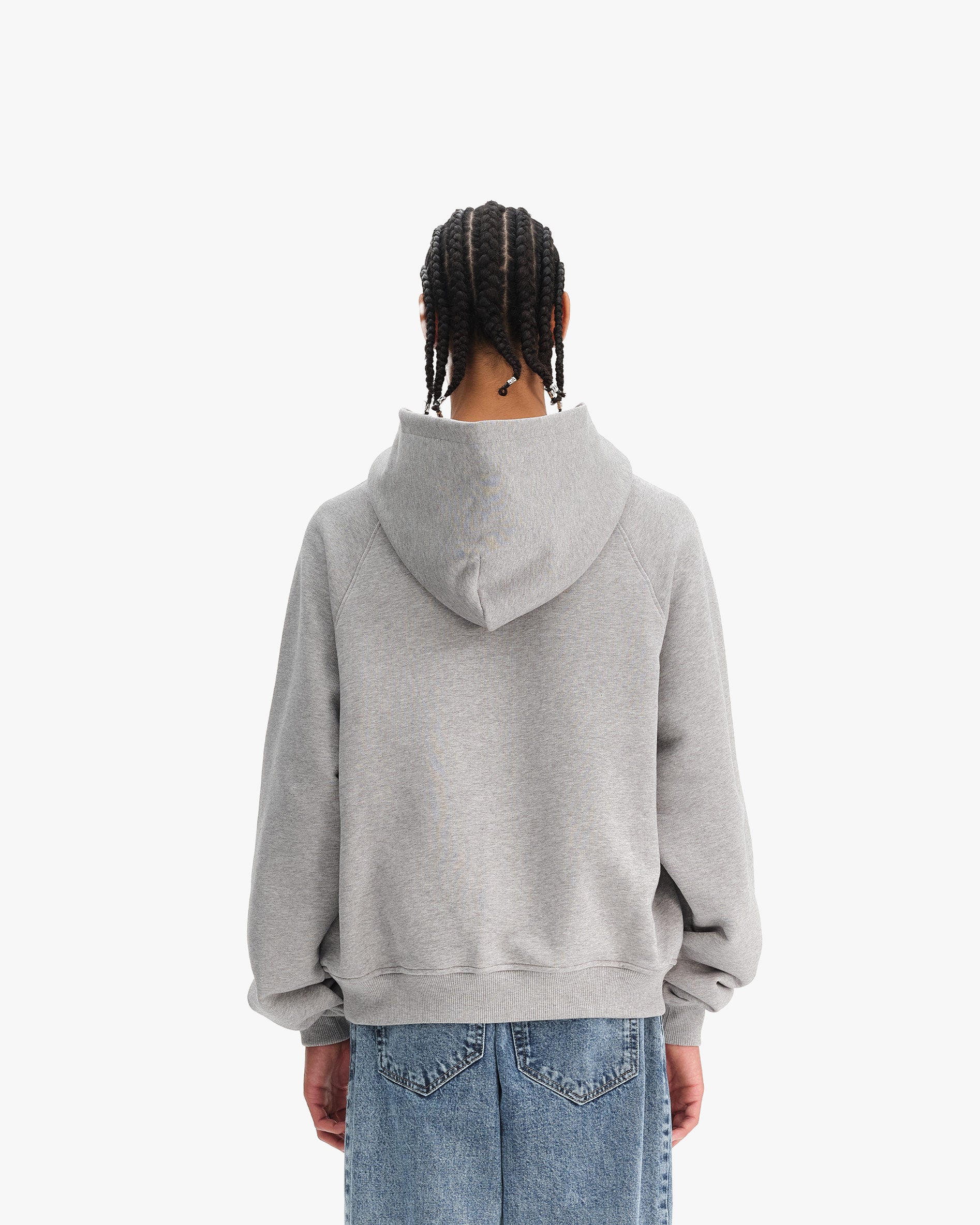 EAGLE TATTOO HOODIE MELANGE GREY