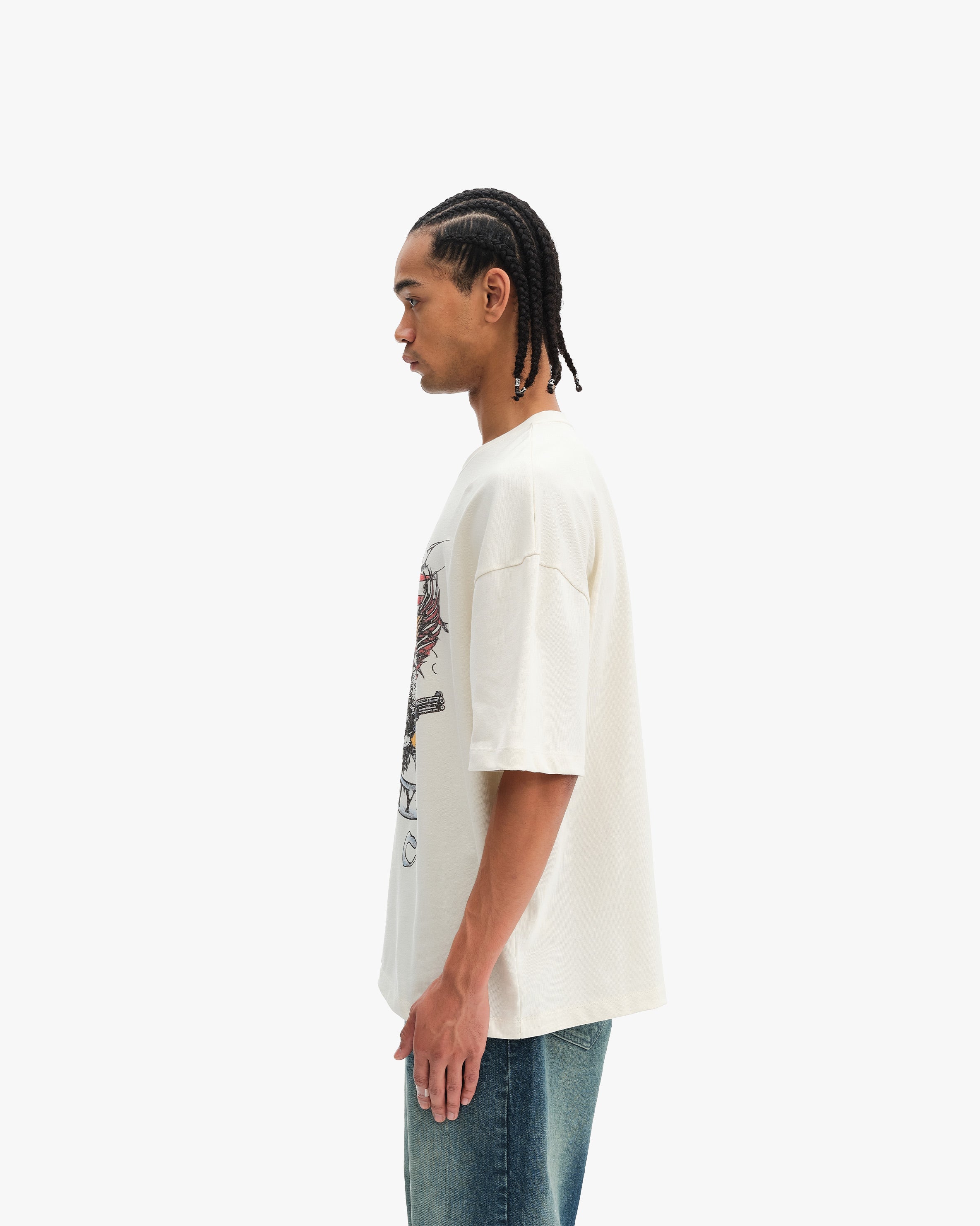 EAGLE TATTOO TEE BEIGE