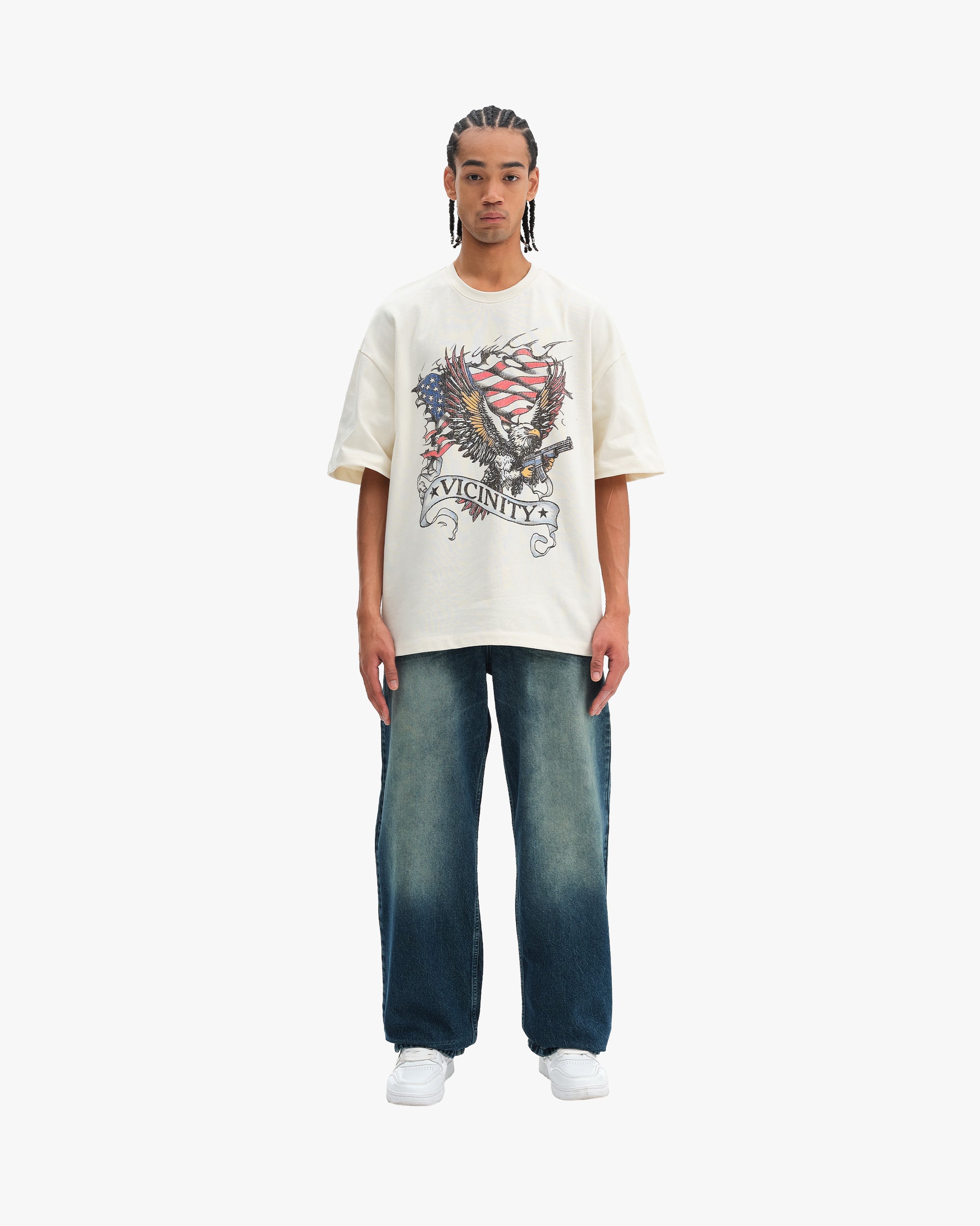 EAGLE TATTOO TEE BEIGE