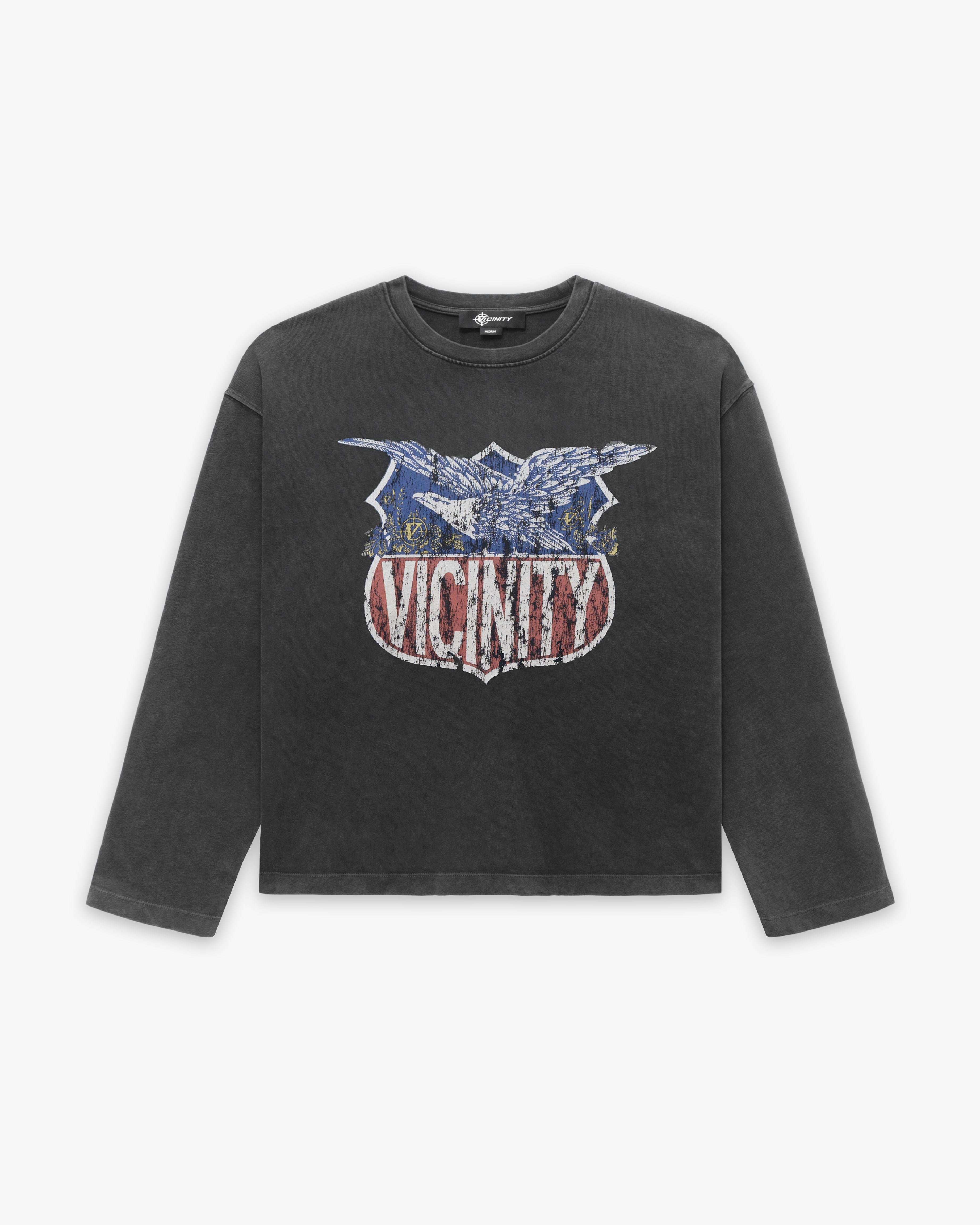 ROUTE VICINITY LONGSLEEVE VINTAGE BLACK