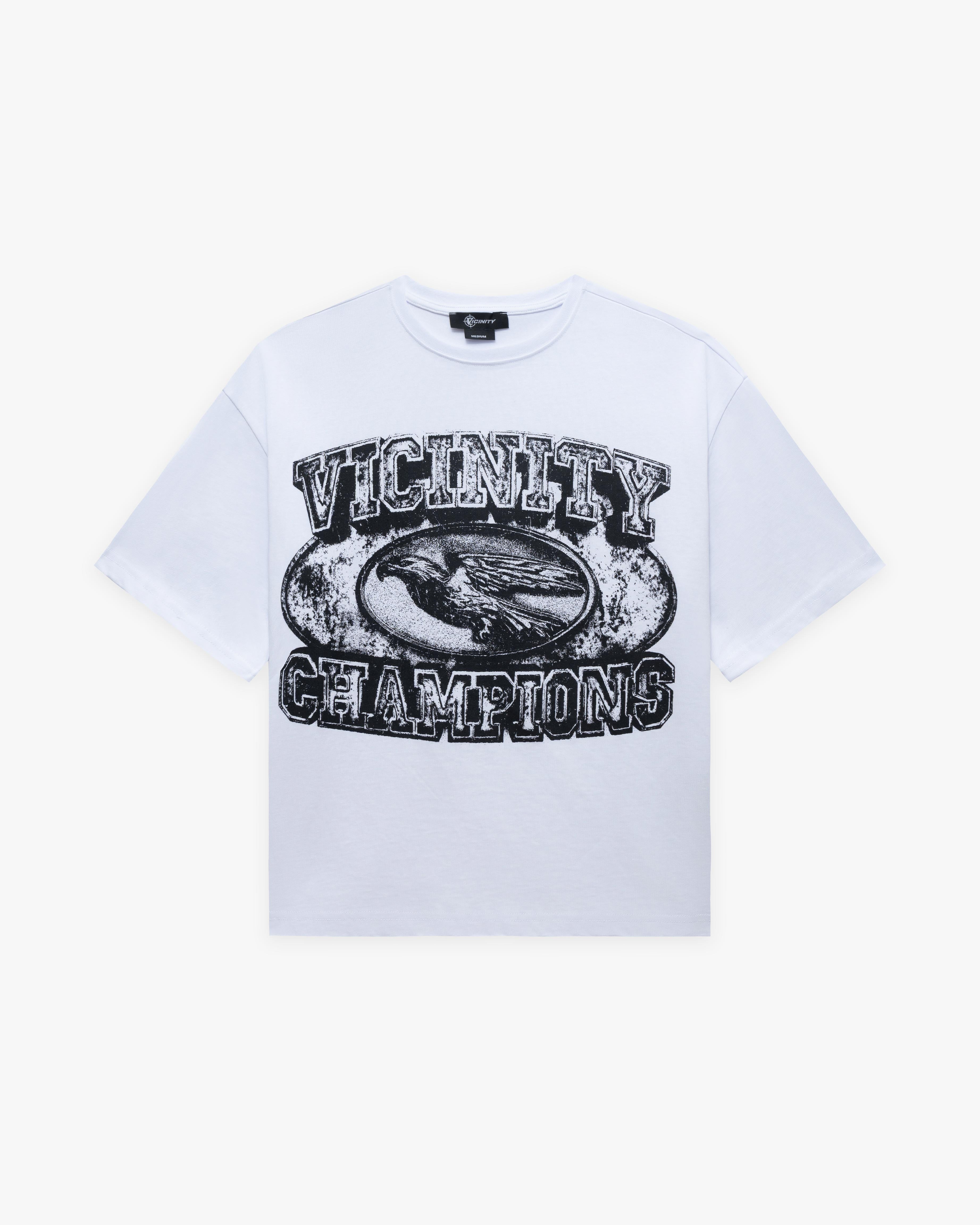 CHAMP EMBLEM TEE BLACK/WHITE