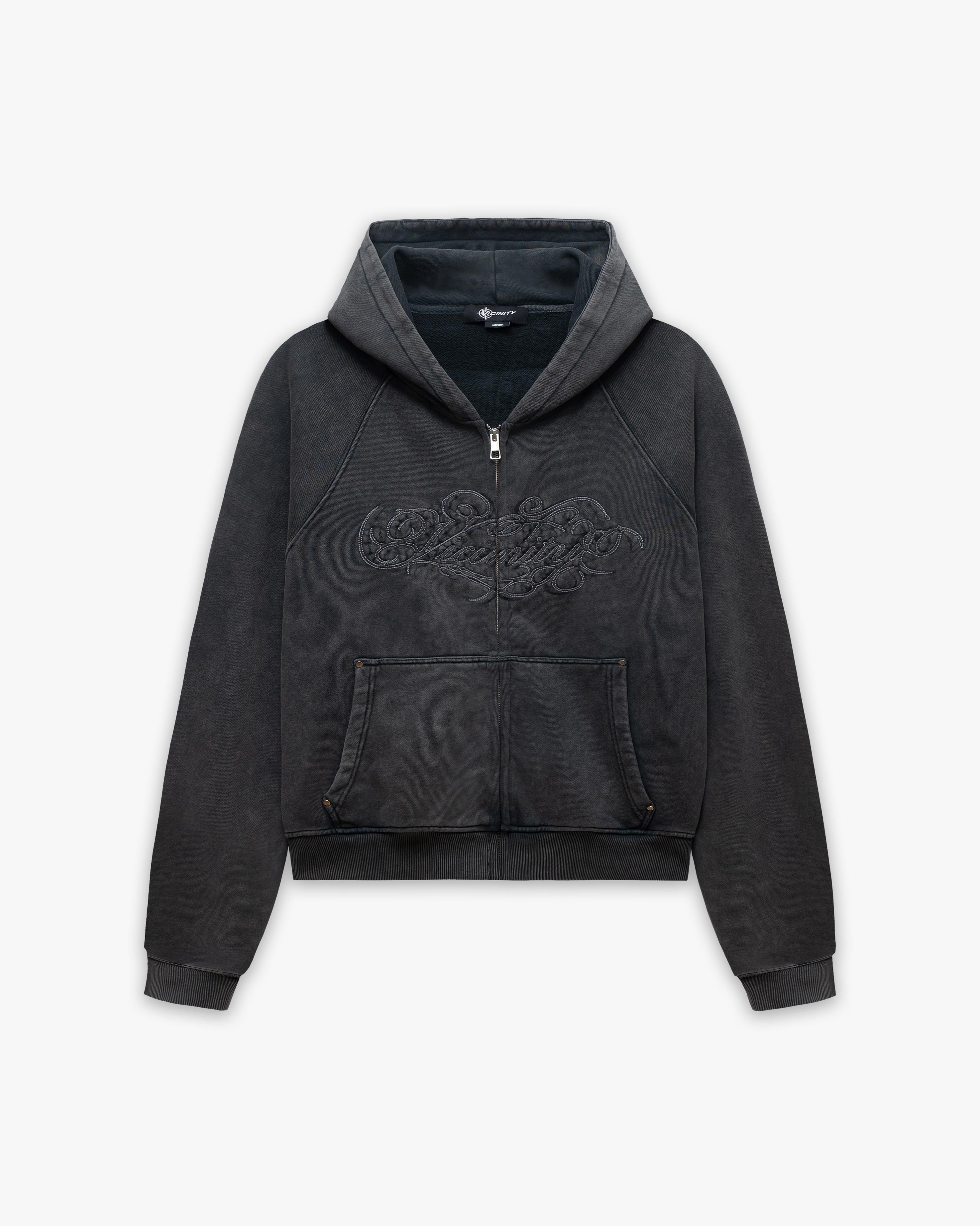 SIGNATURE ZIP HOODIE VINTAGE BLACK