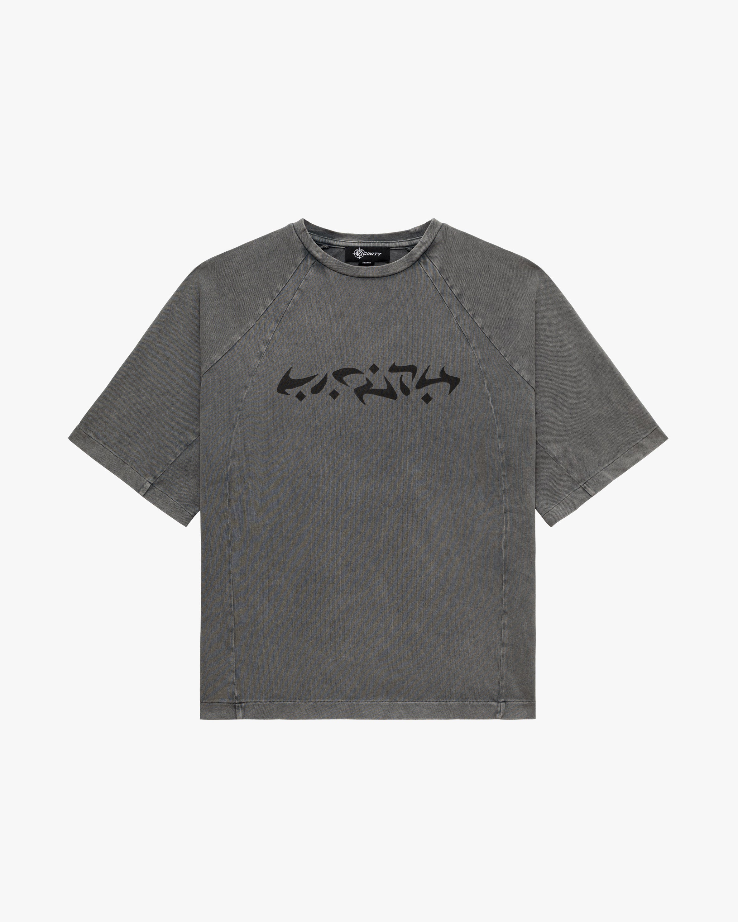 ACID WASHED TEE LIGHT GREY