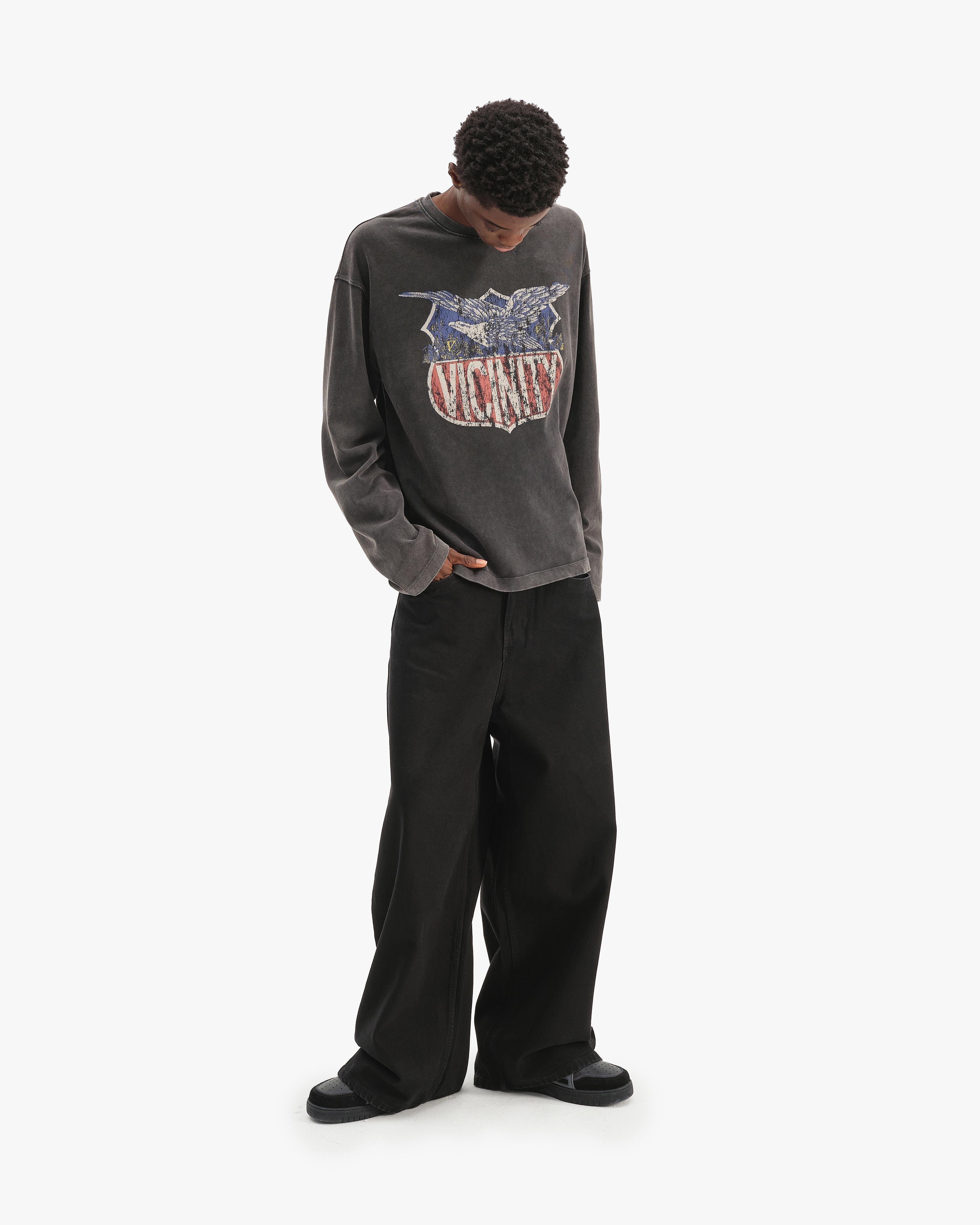 ROUTE VICINITY LONGSLEEVE VINTAGE BLACK