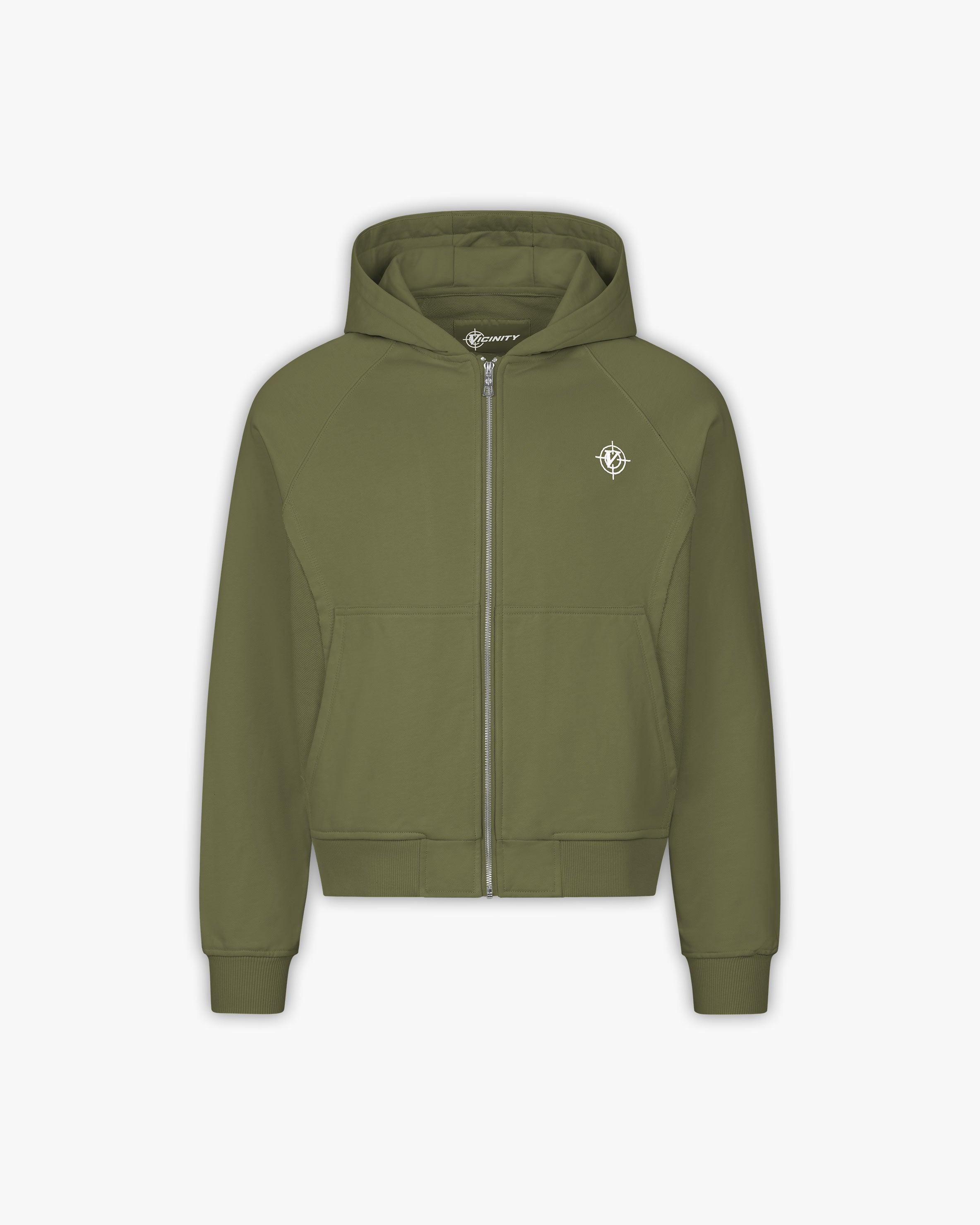 INSIDE OUT ZIP HOODIE KHAKI