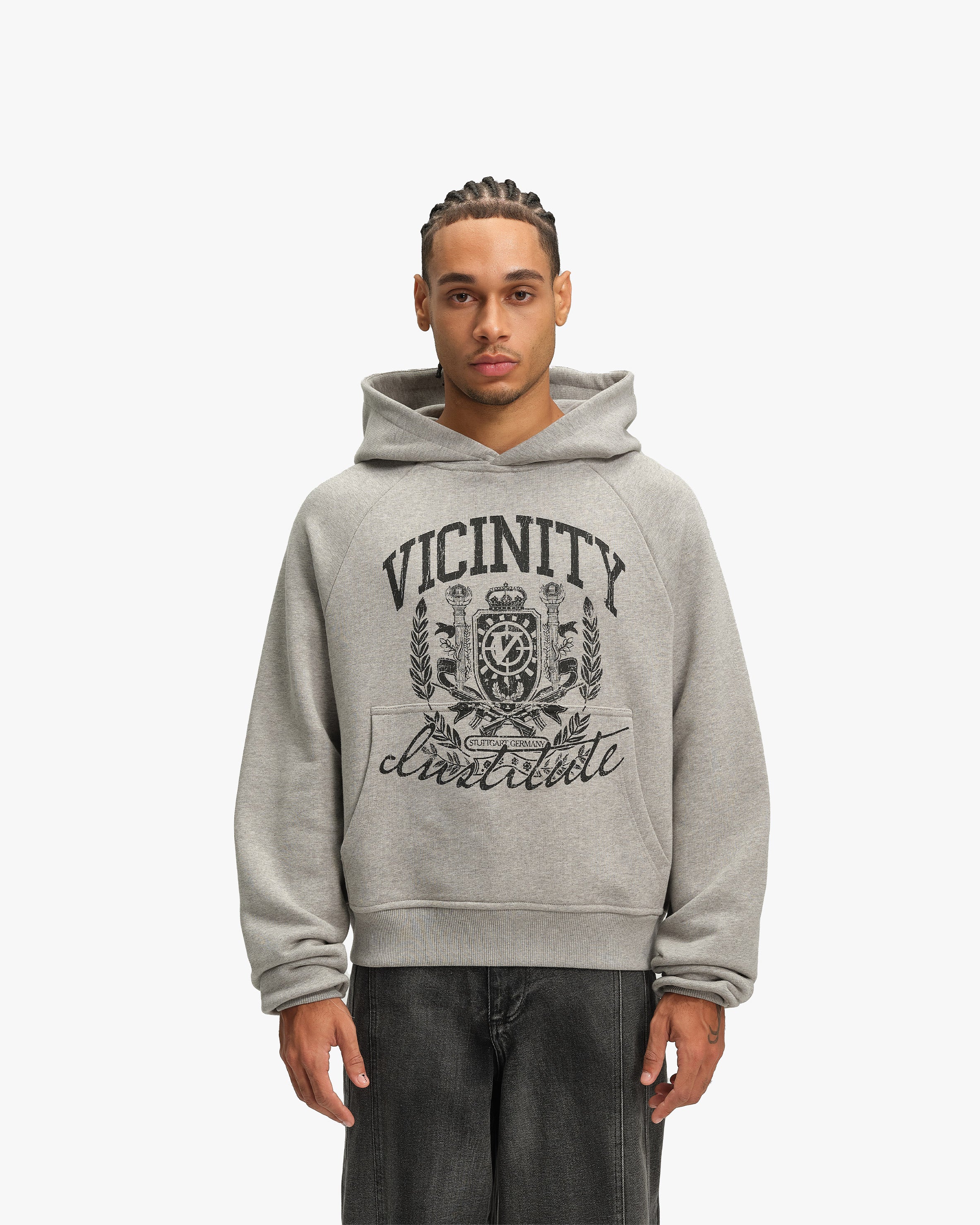 INSTITUTE HOODIE GREY MELANGE