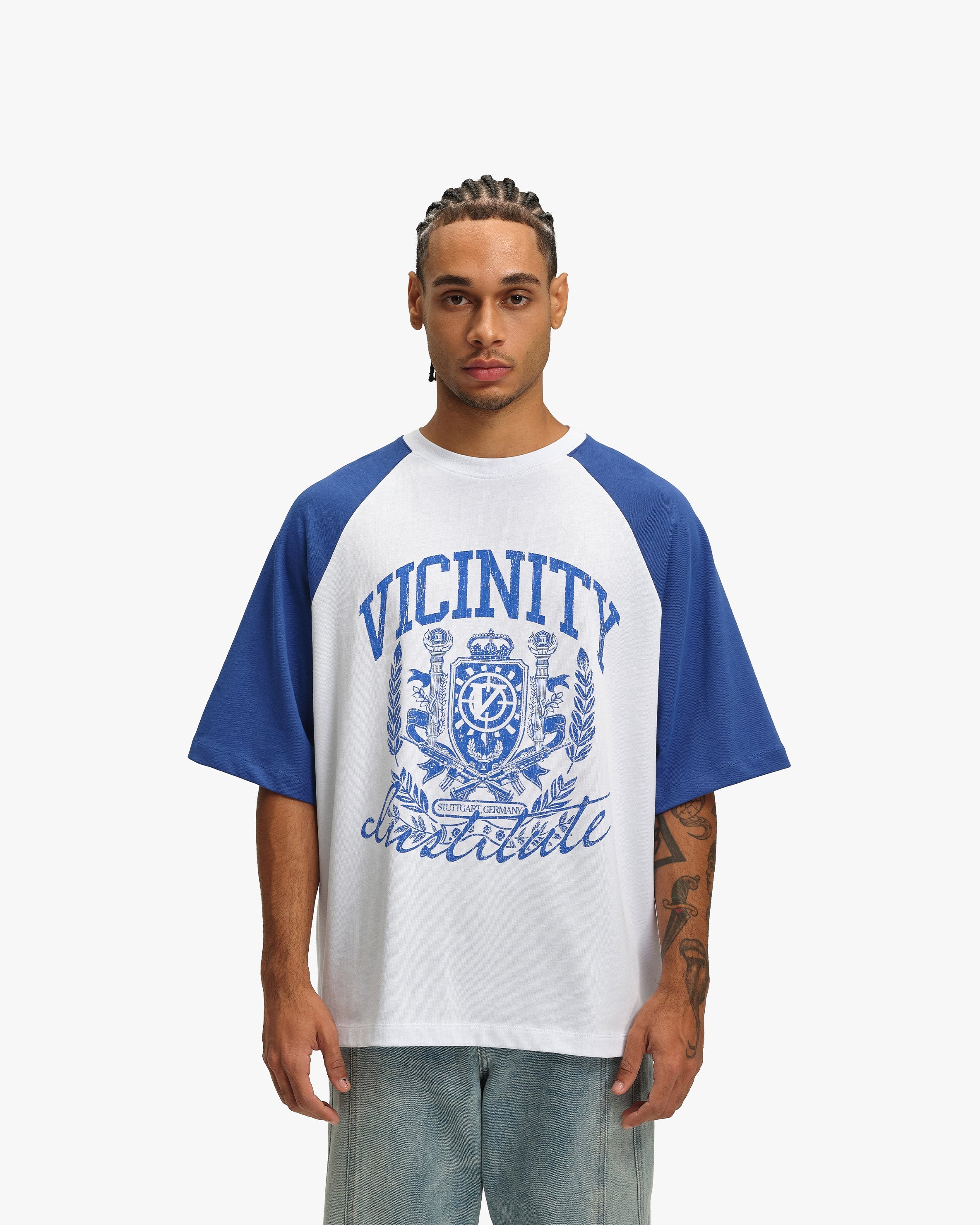 INSTITUTE TEE WHITE/BLUE