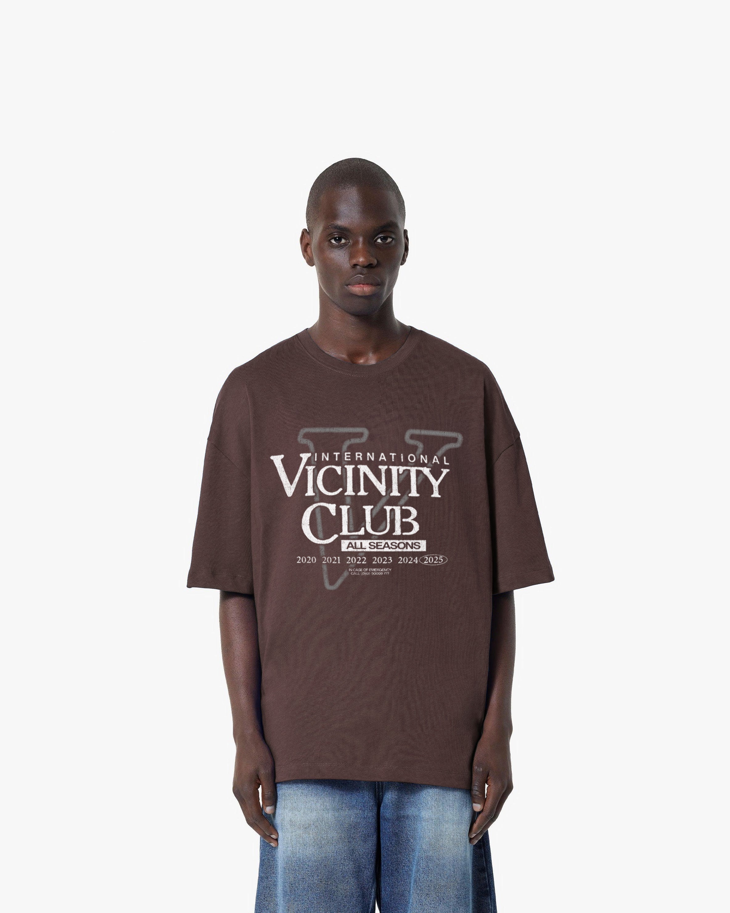 VICINITY CLUB TEE BROWN