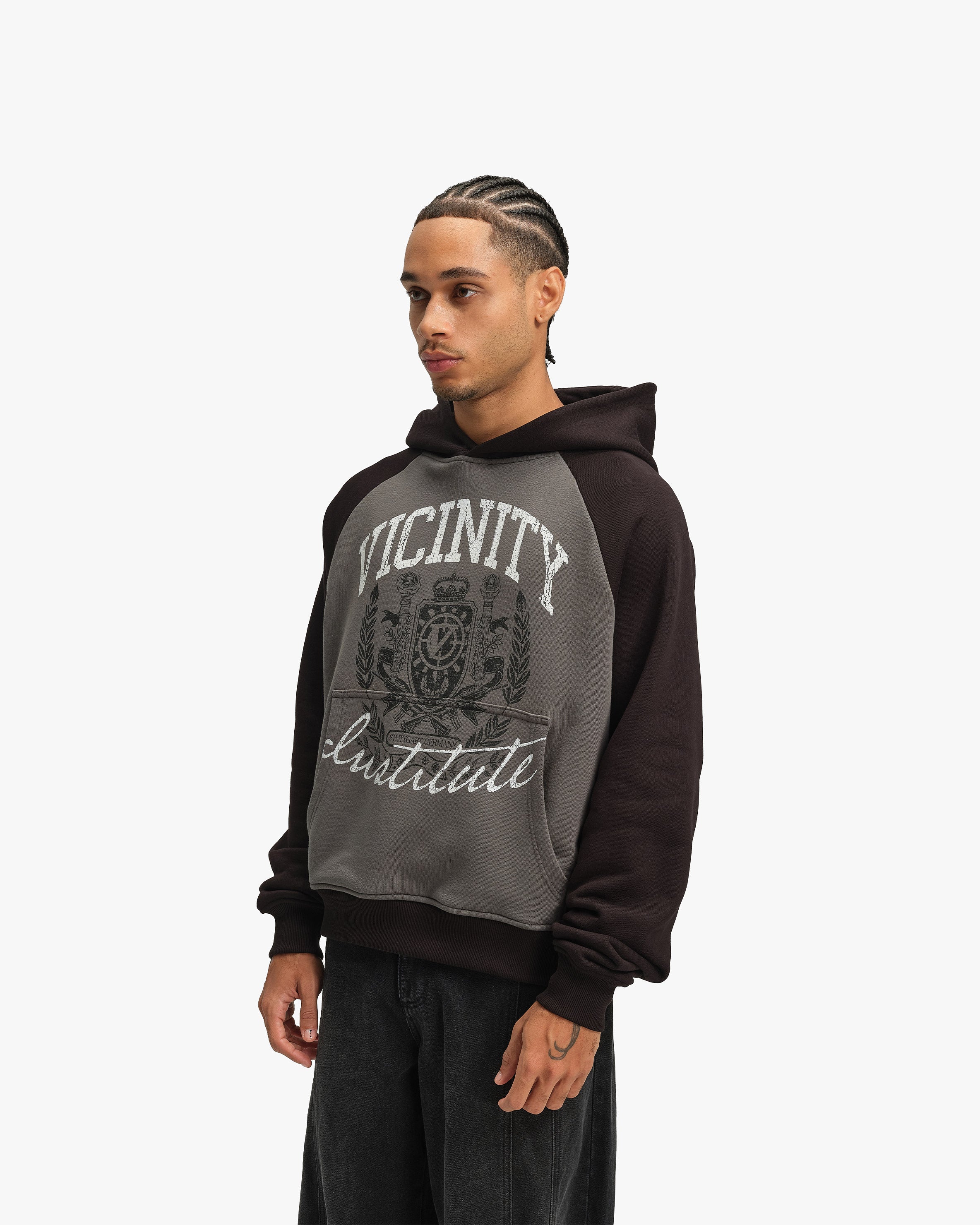 INSTITUTE HOODIE GREY/BLACK