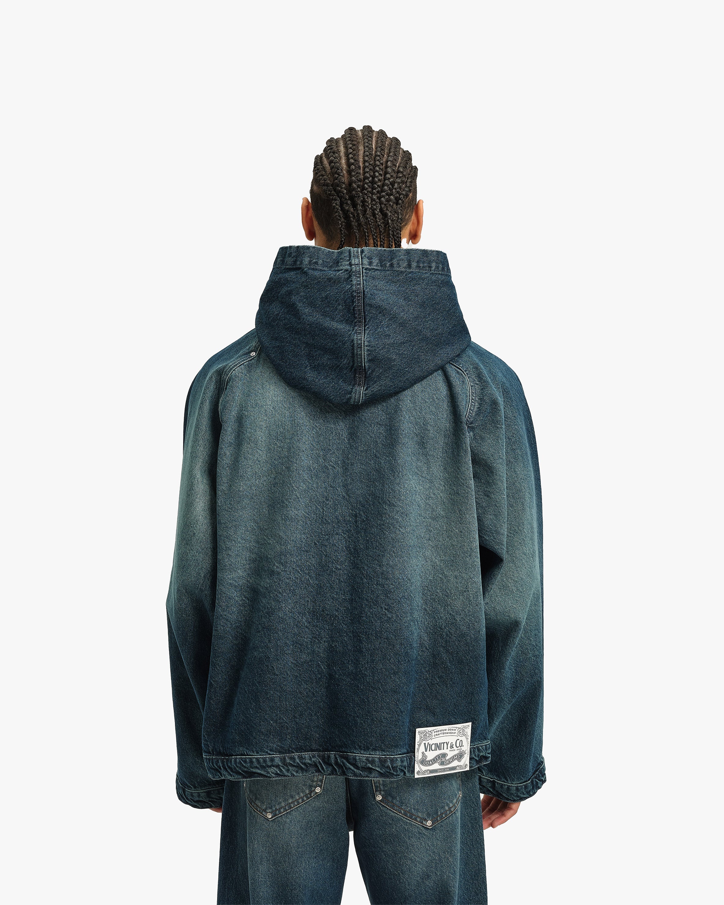 WILD SOUTH DENIM HOODIE LAKE