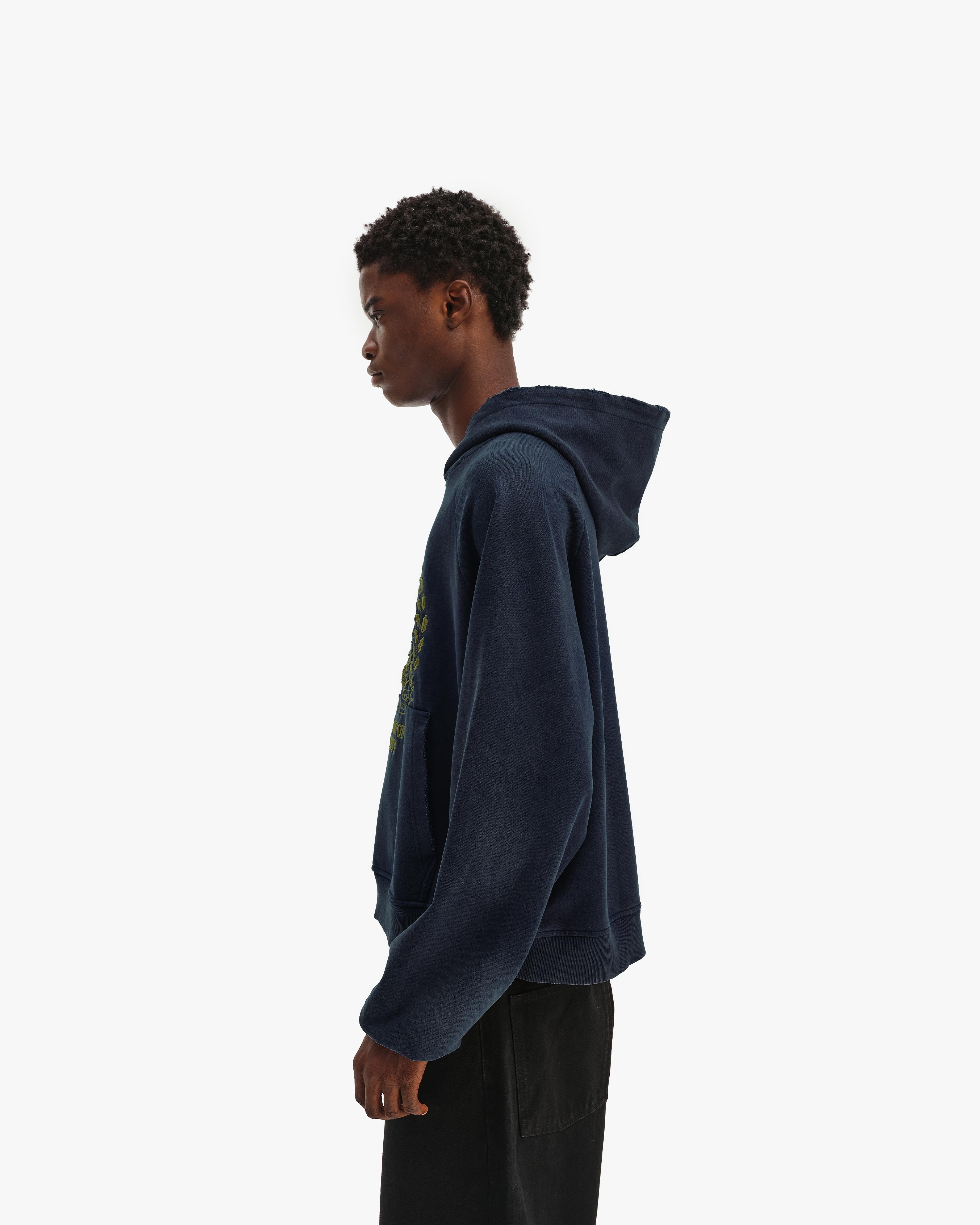 PASSPORT HOODIE WASHED BLUE