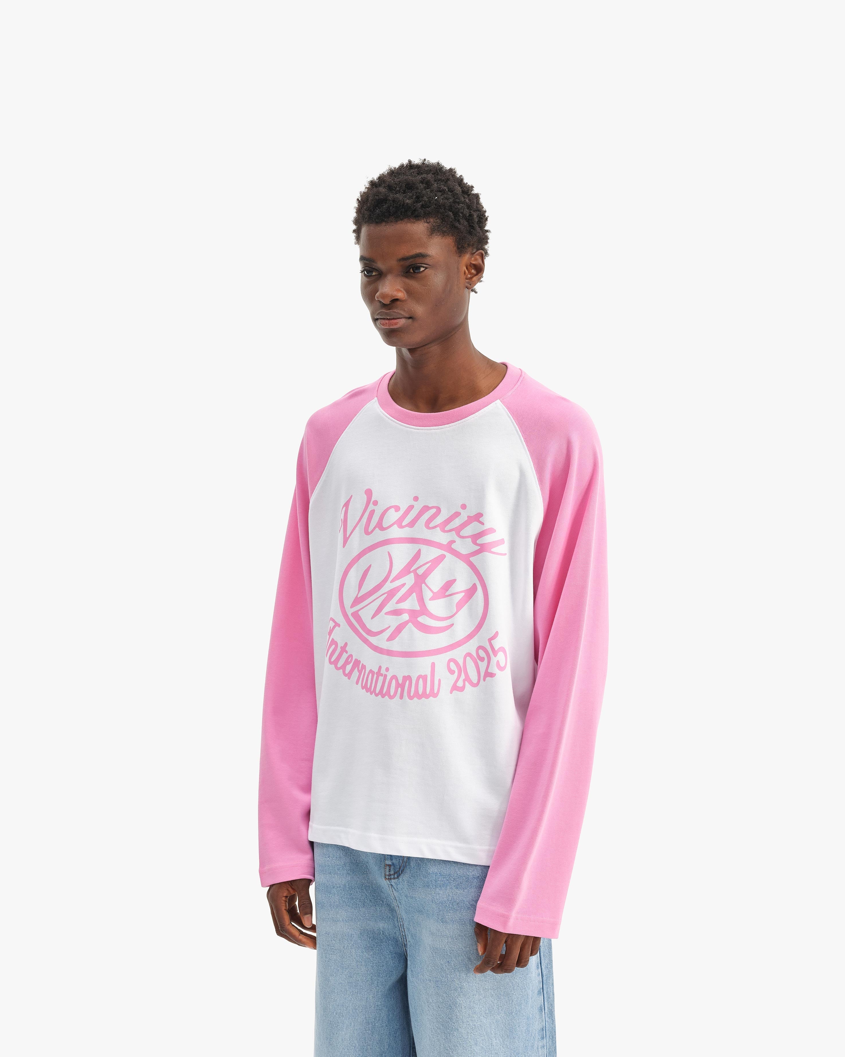 INTERNATIONAL LONGSLEEVE WHITE/PINK
