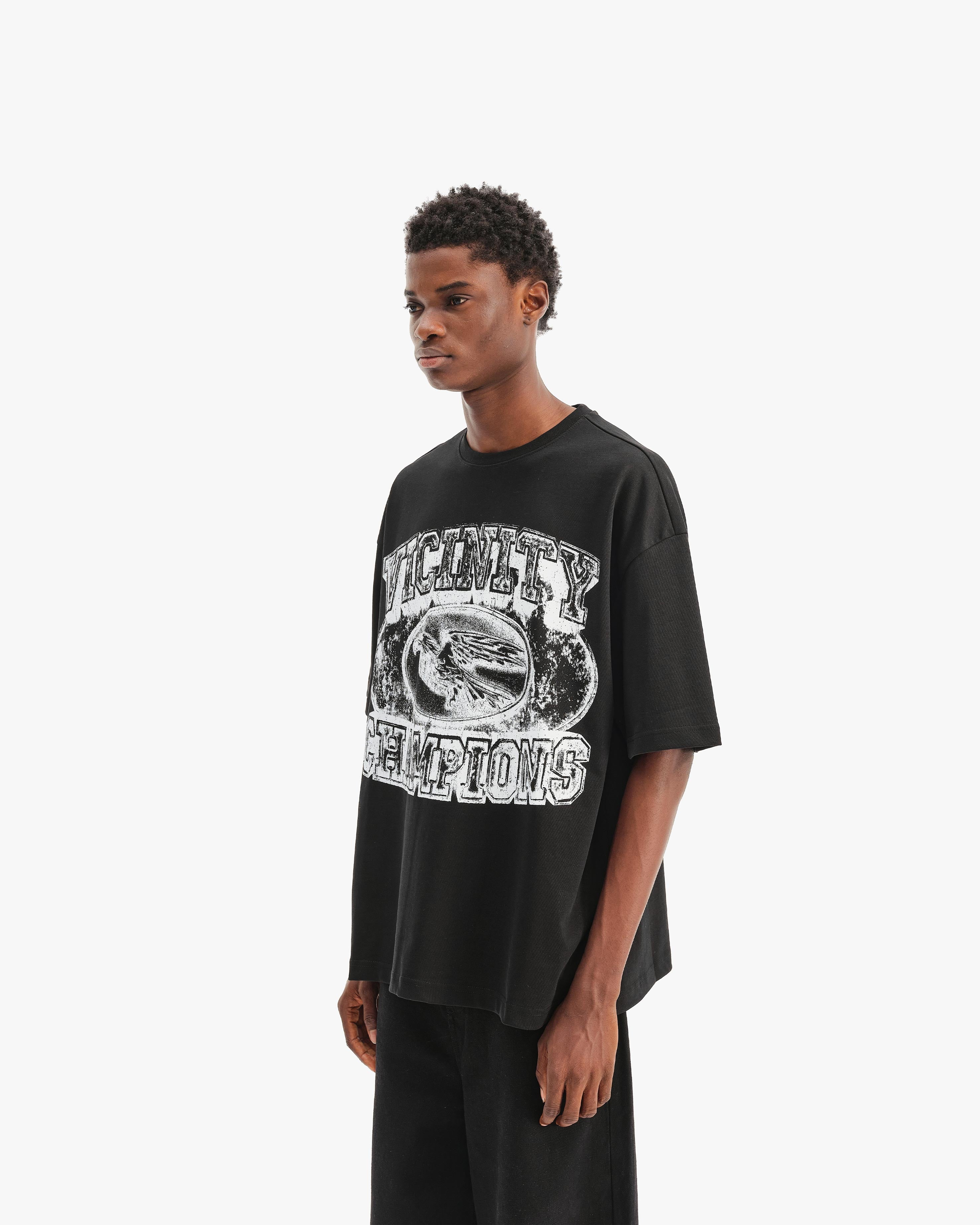 CHAMP EMBLEM TEE WHITE/BLACK