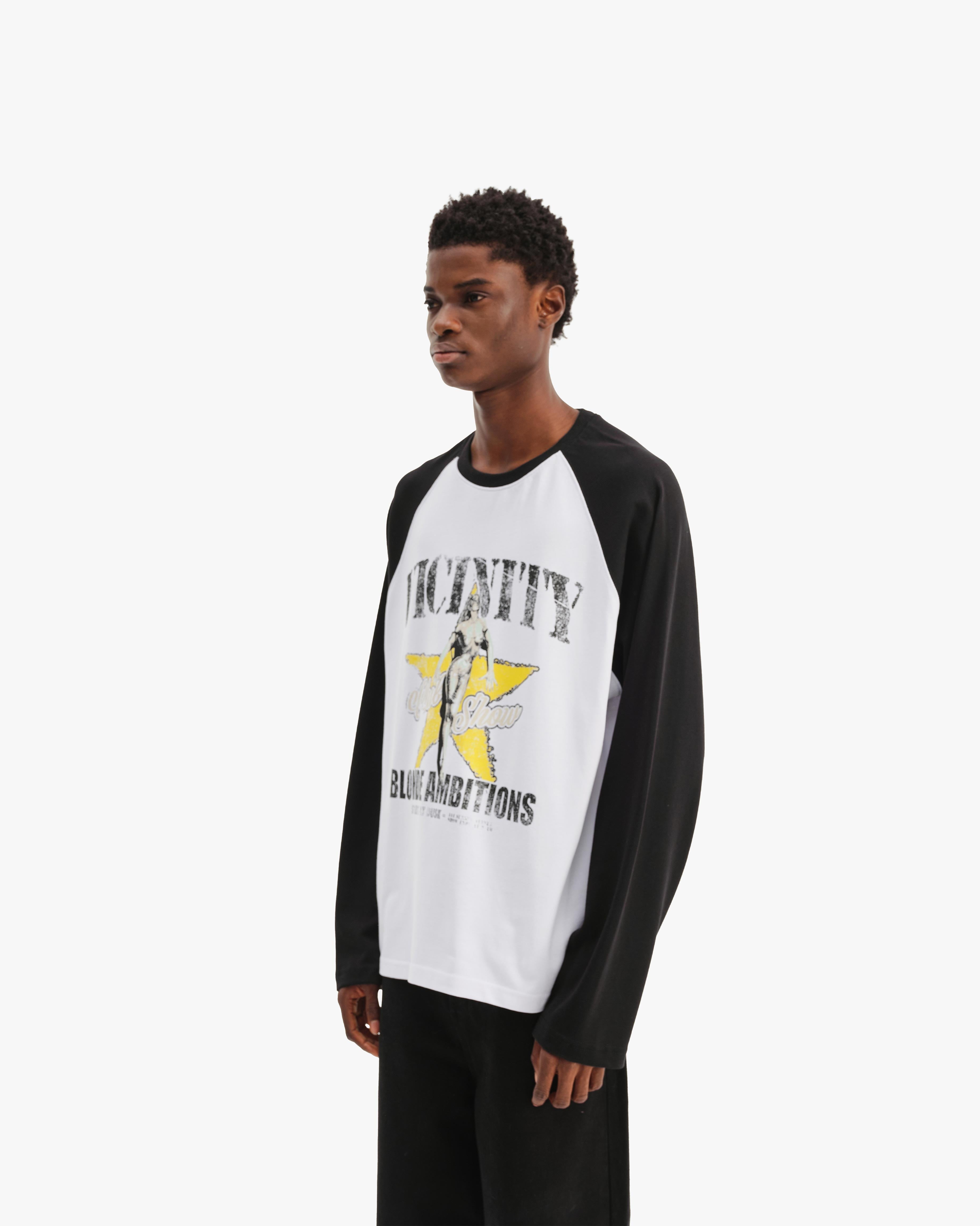 BLONDE AMBITIONS LONGSLEEVE WHITE/BLACK