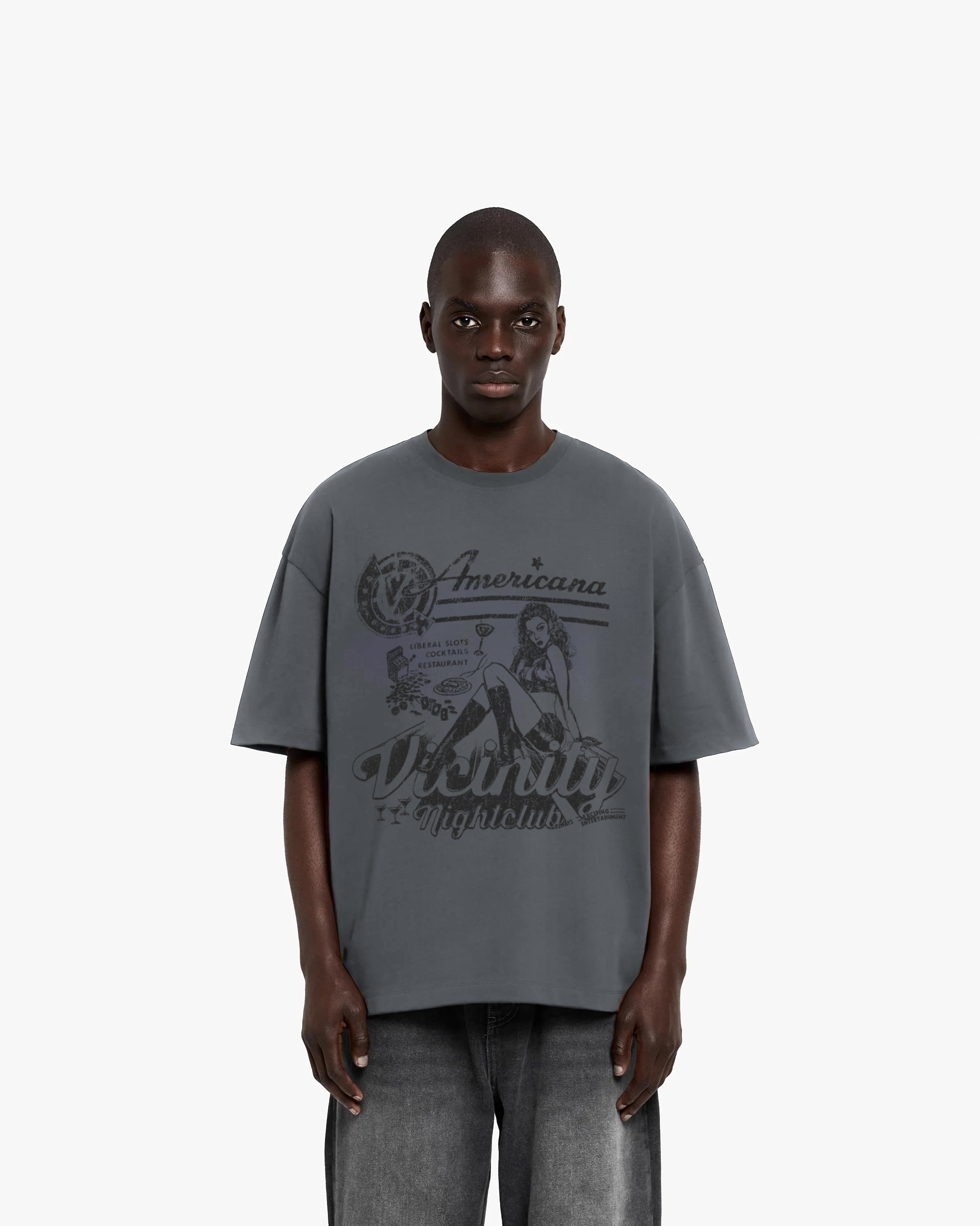 NIGHTCLUB TEE DARK GREY