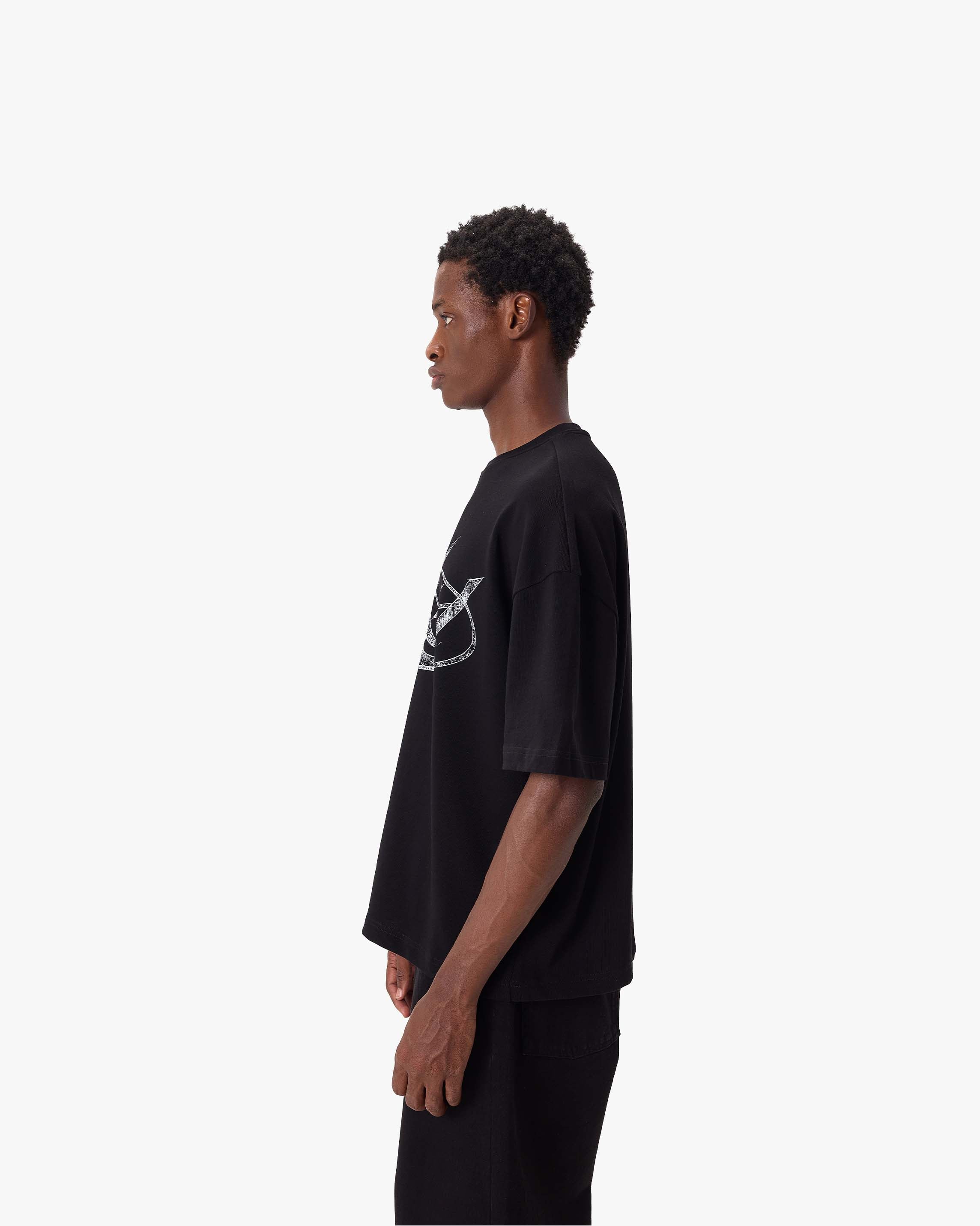 DRAWN SCRIPT TEE BLACK