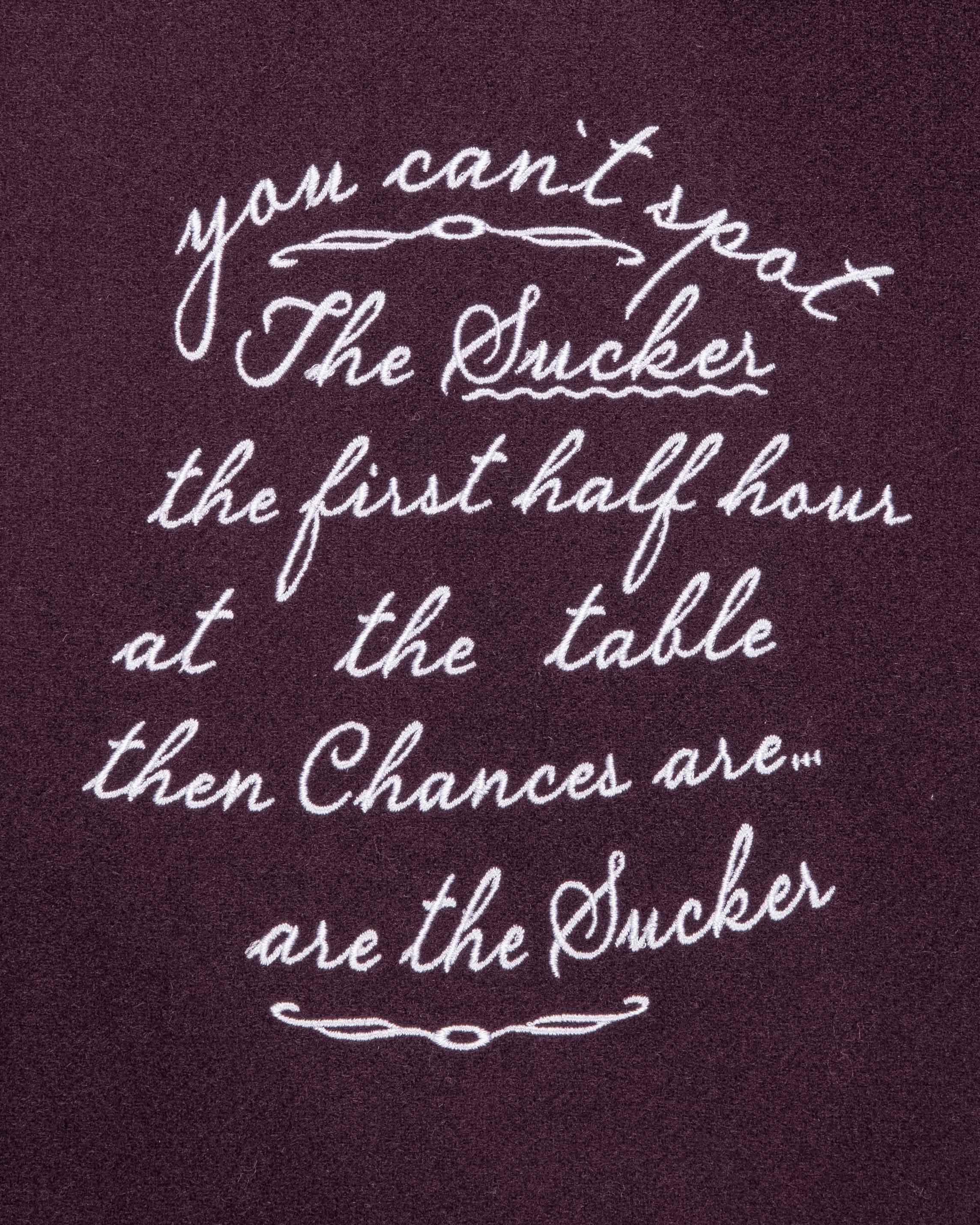 GAMBLER VARSITY JACKET BORDEAUX RED