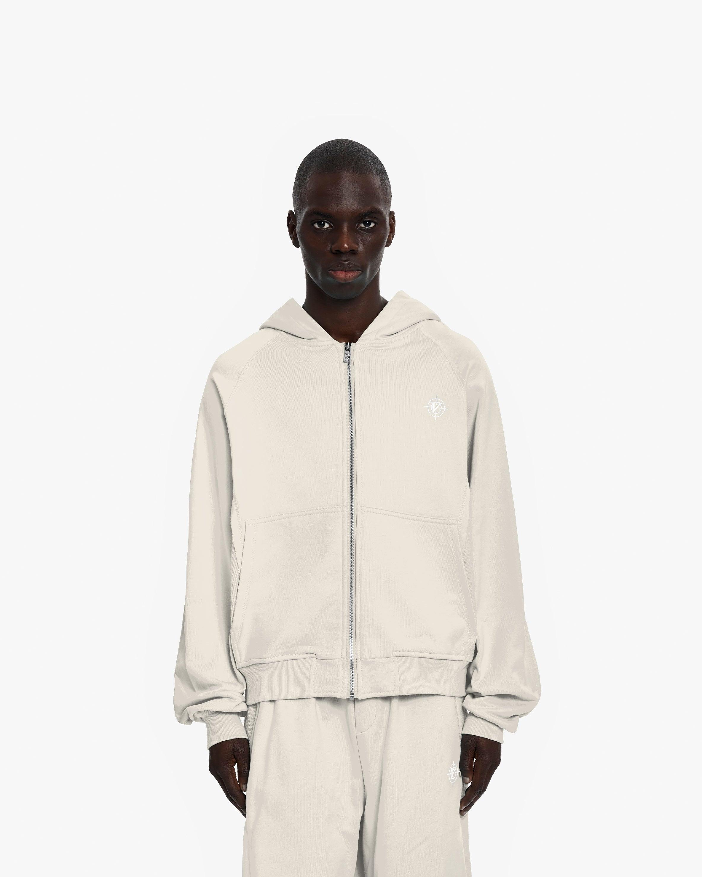 INSIDE OUT ZIP HOODIE BEIGE (OLD SIZING)