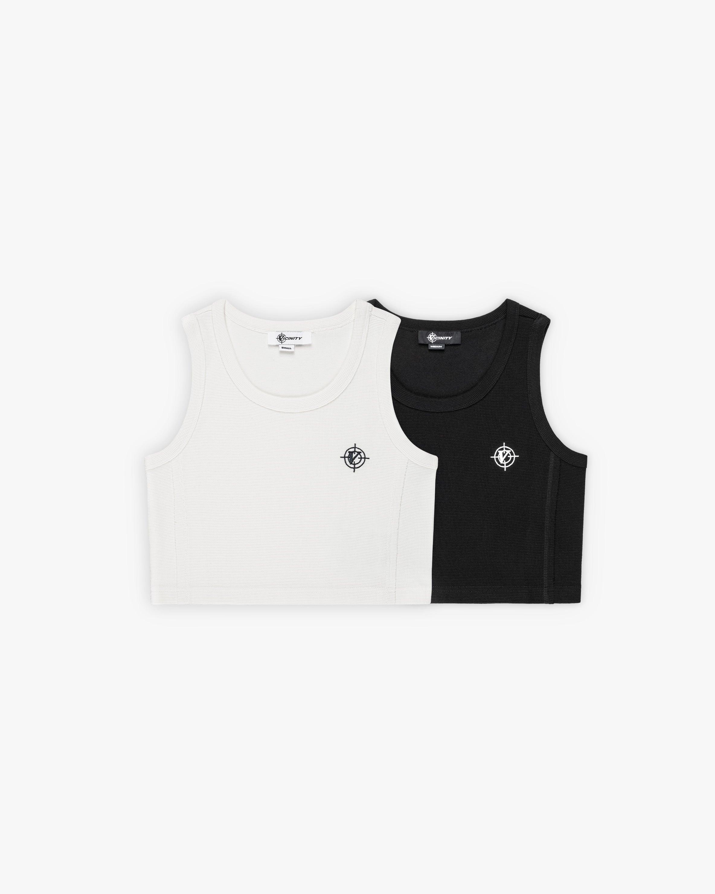 CROP TANKTOP DOUBLE PACK (BLACK & WHITE)