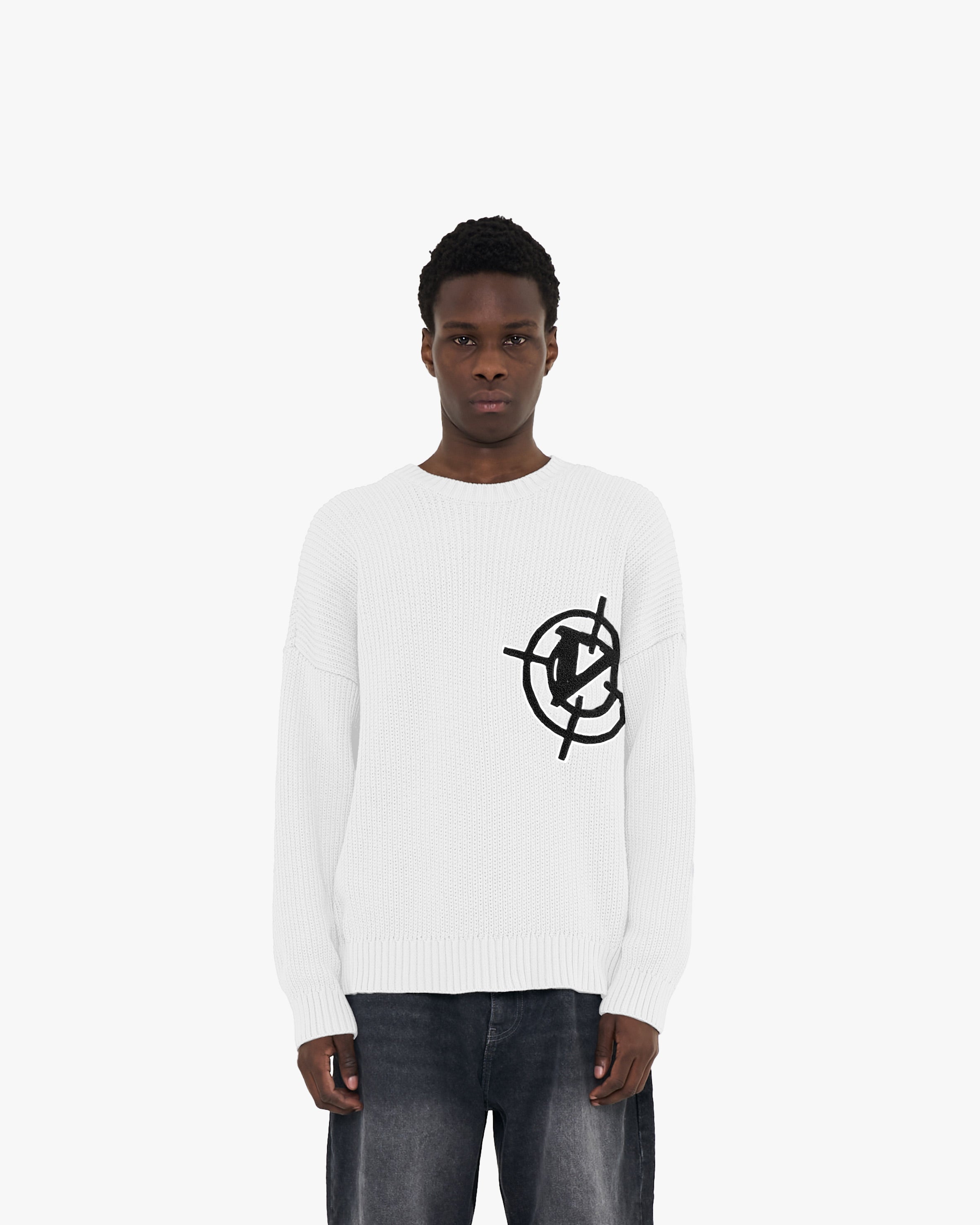 V-LOGO KNITWEAR WHITE