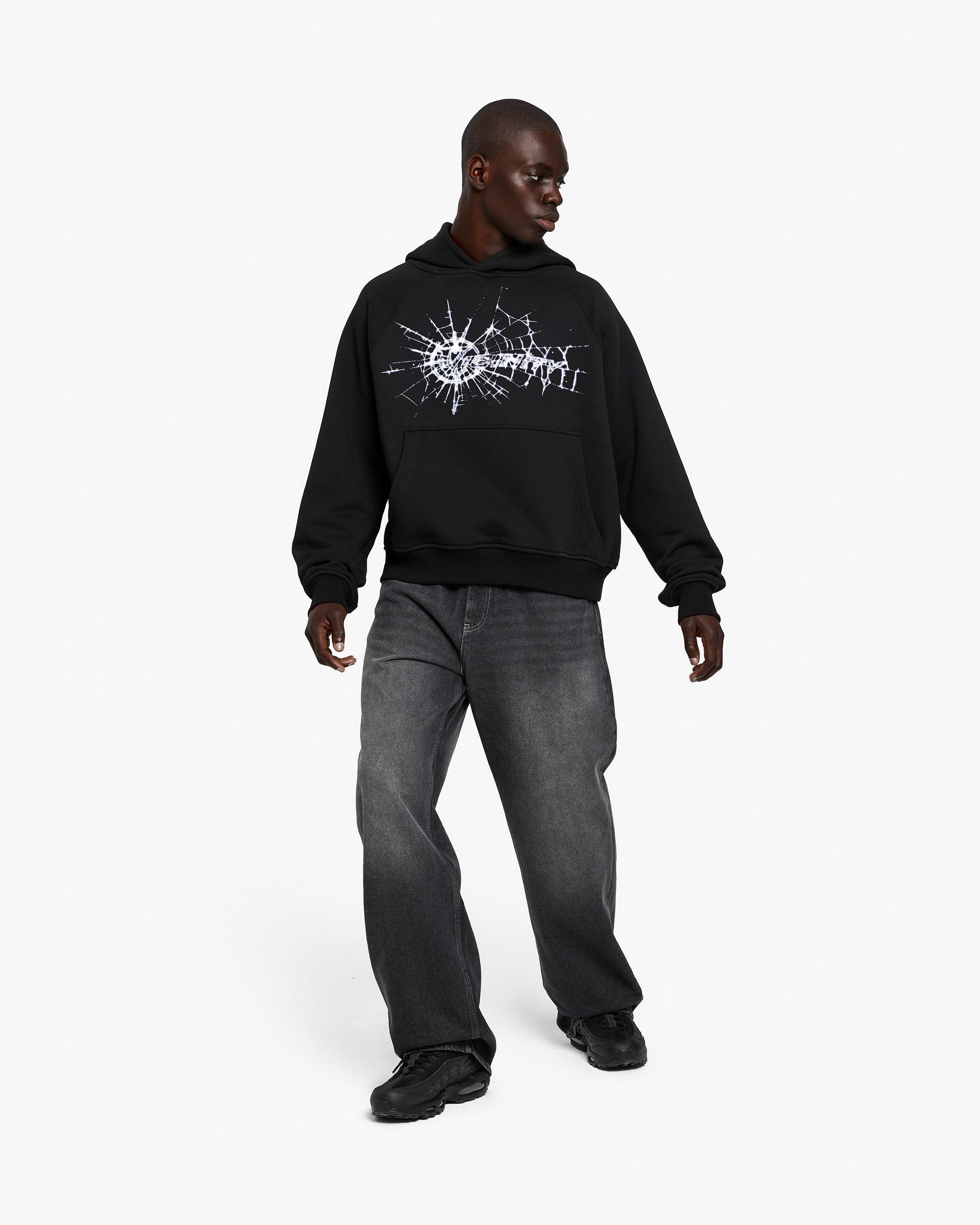 WEB LOGO HOODIE BLACK