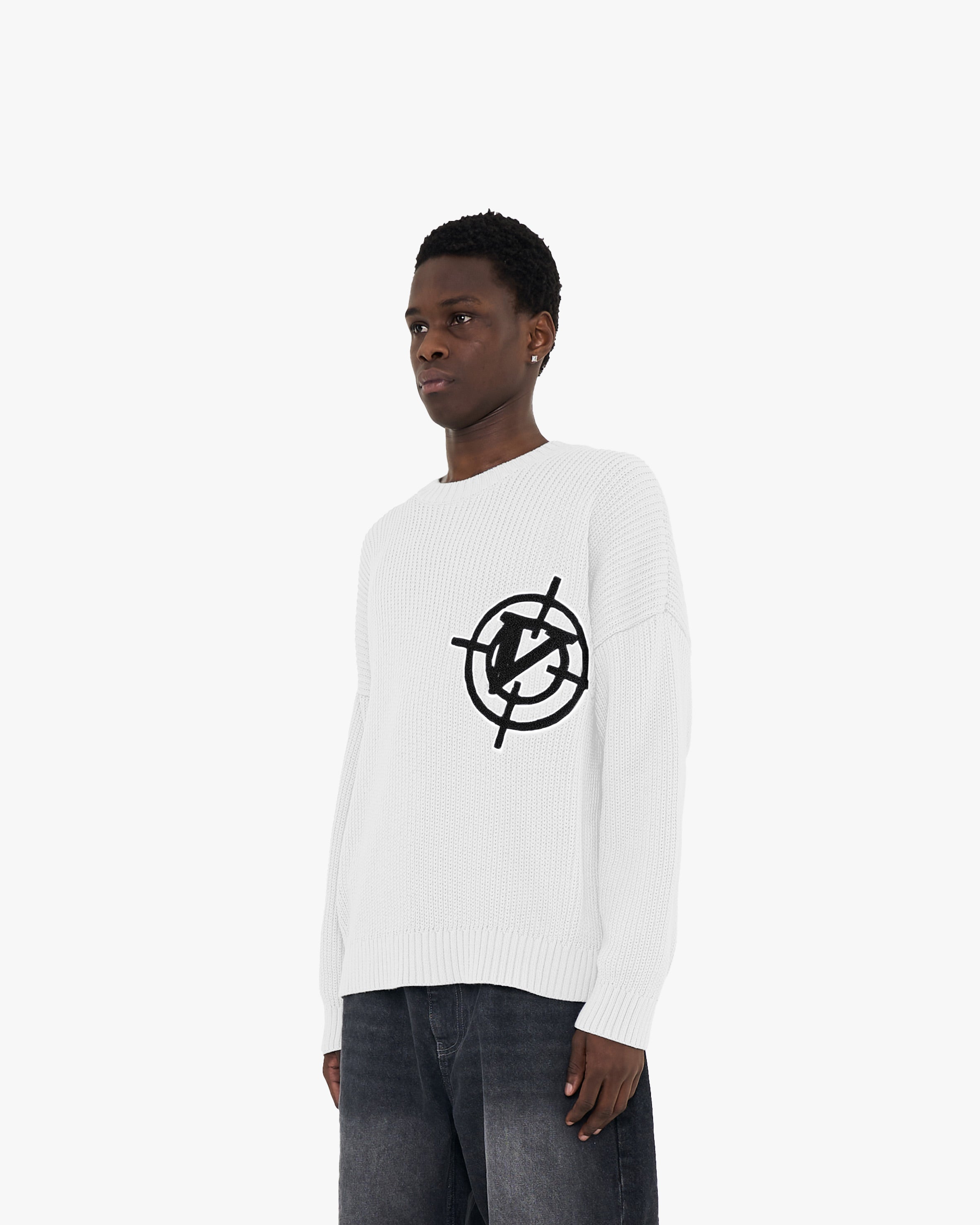 V-LOGO KNITWEAR WHITE