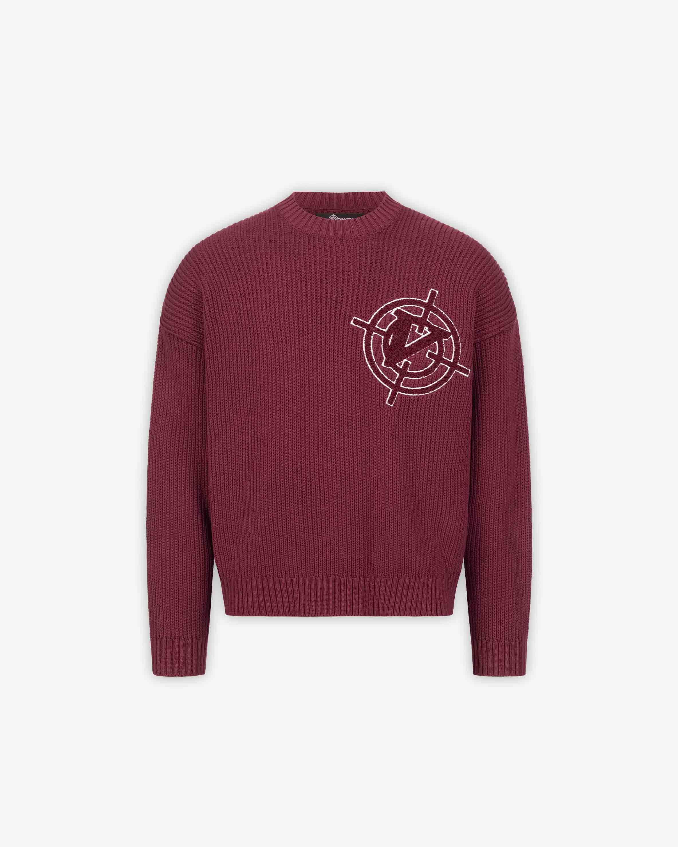 V-LOGO KNITWEAR DARK CHERRY