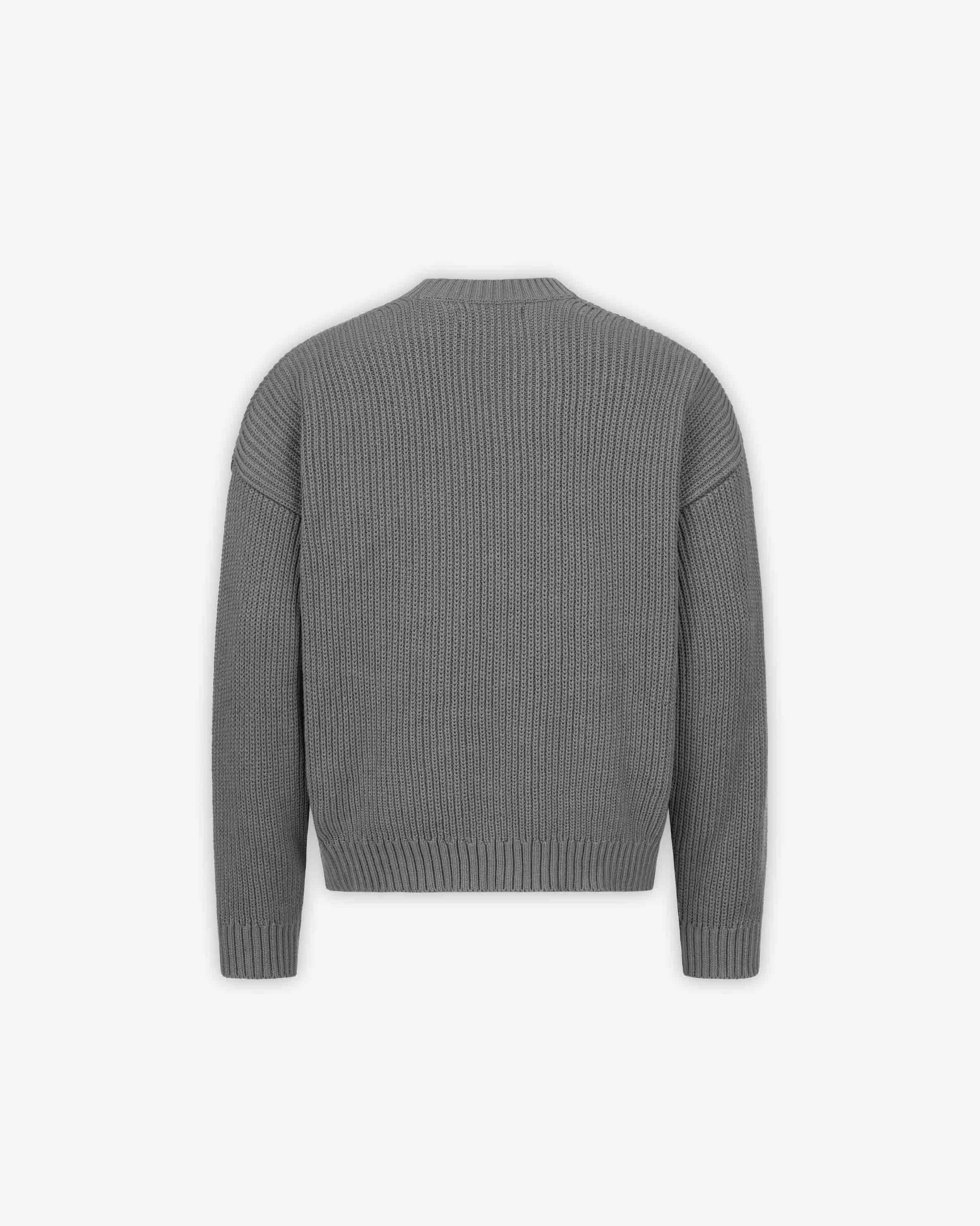 V-LOGO KNITWEAR DARK GREY