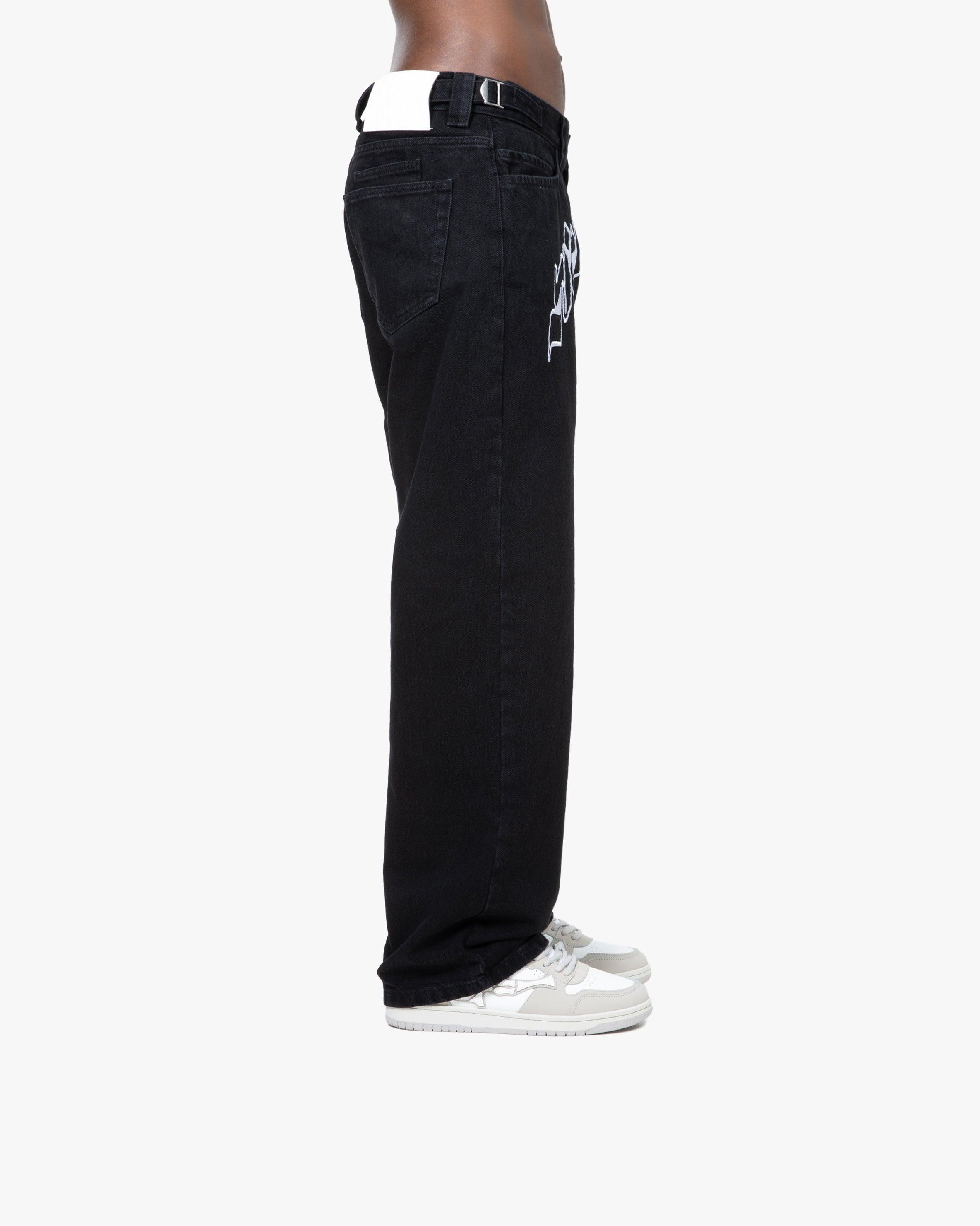 OUTLINED MIRAGE DENIM BLACK / WHITE