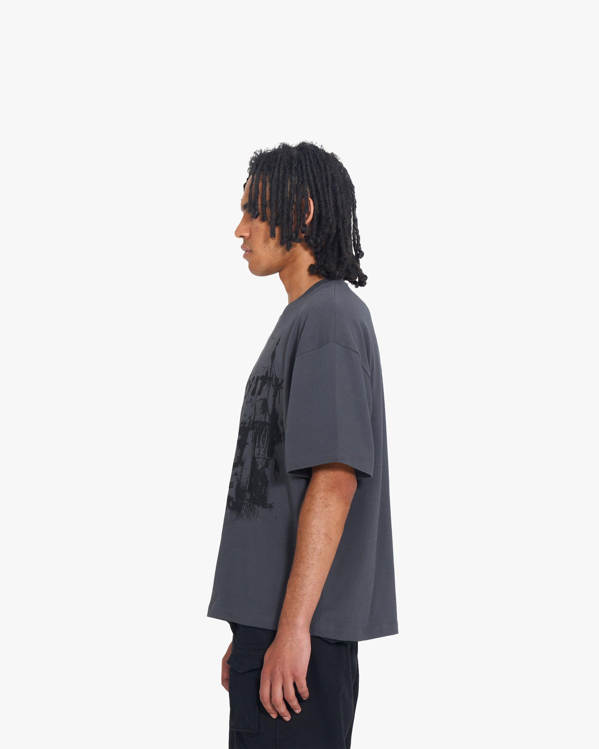 HAUNTED HOUSE TEE DARK GREY